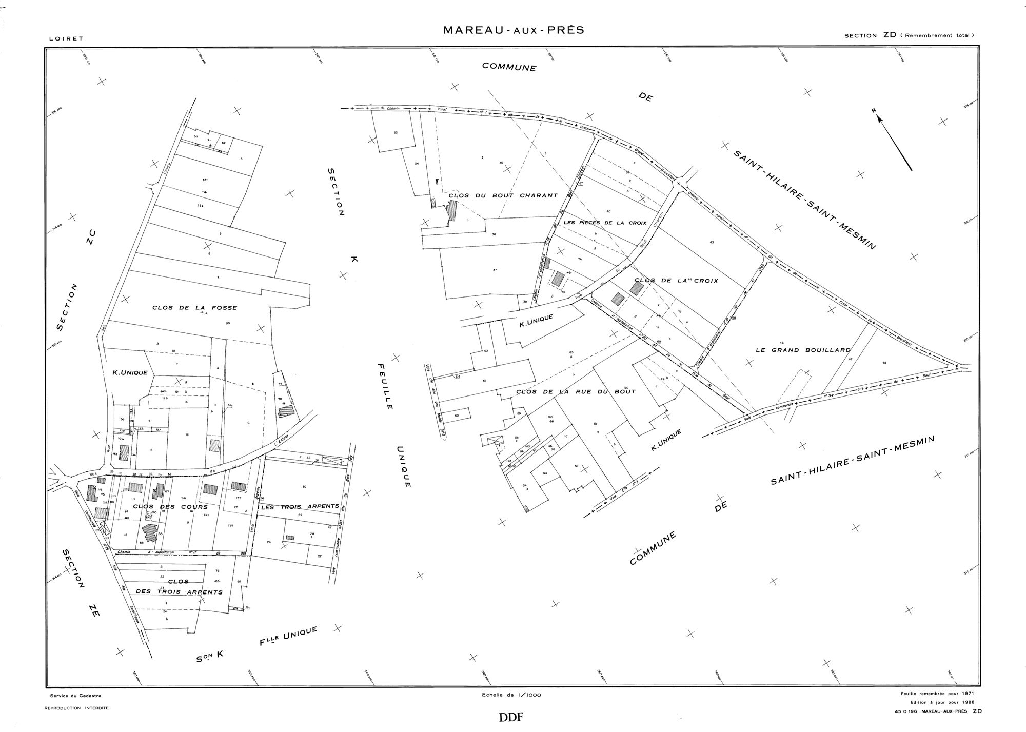 Mareau-aux-Prés - Sections