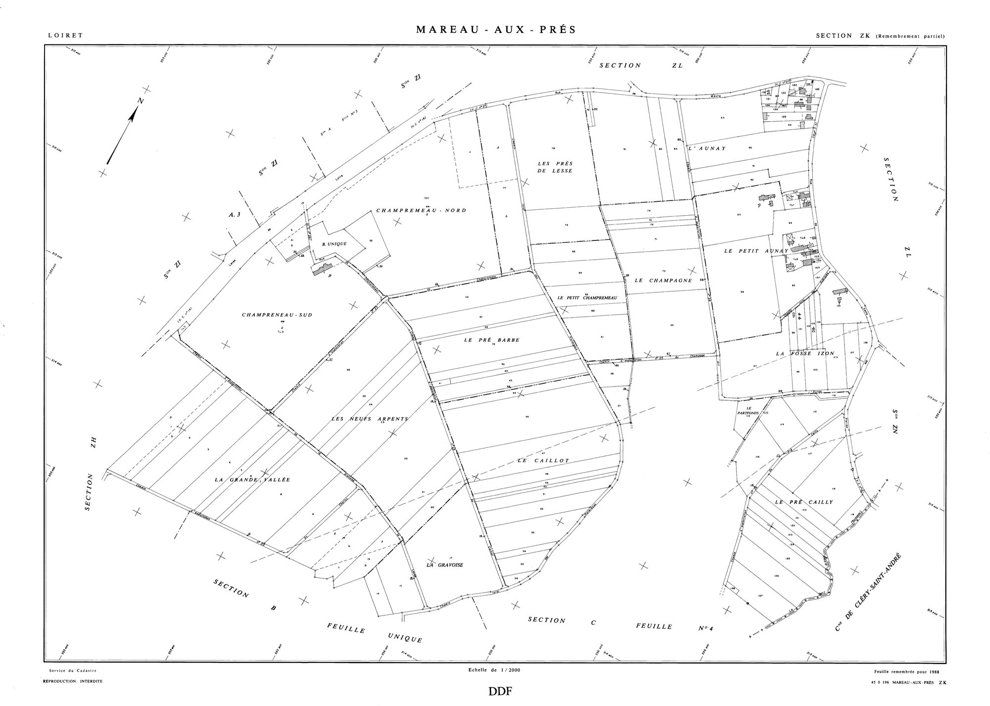 Mareau-aux-Prés - Sections