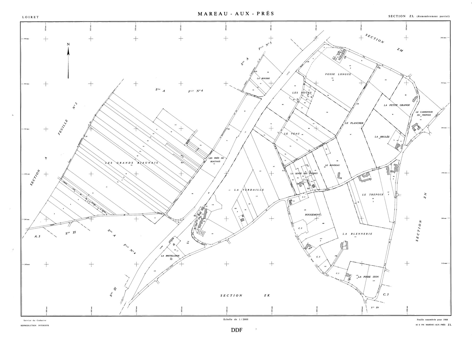 Mareau-aux-Prés - Sections