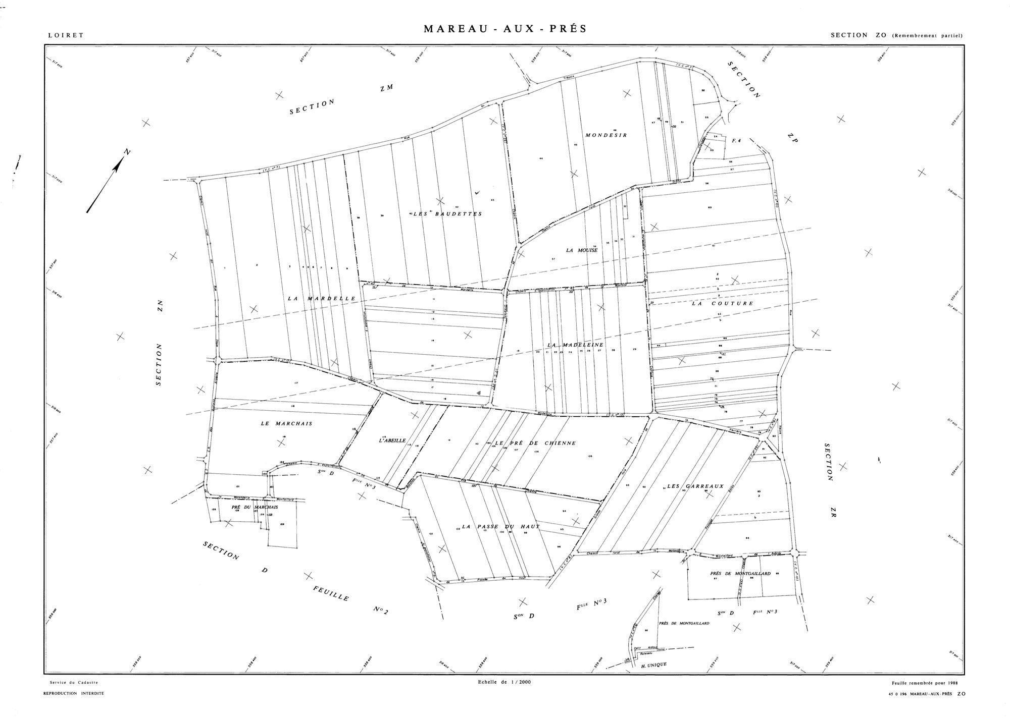 Mareau-aux-Prés - Sections