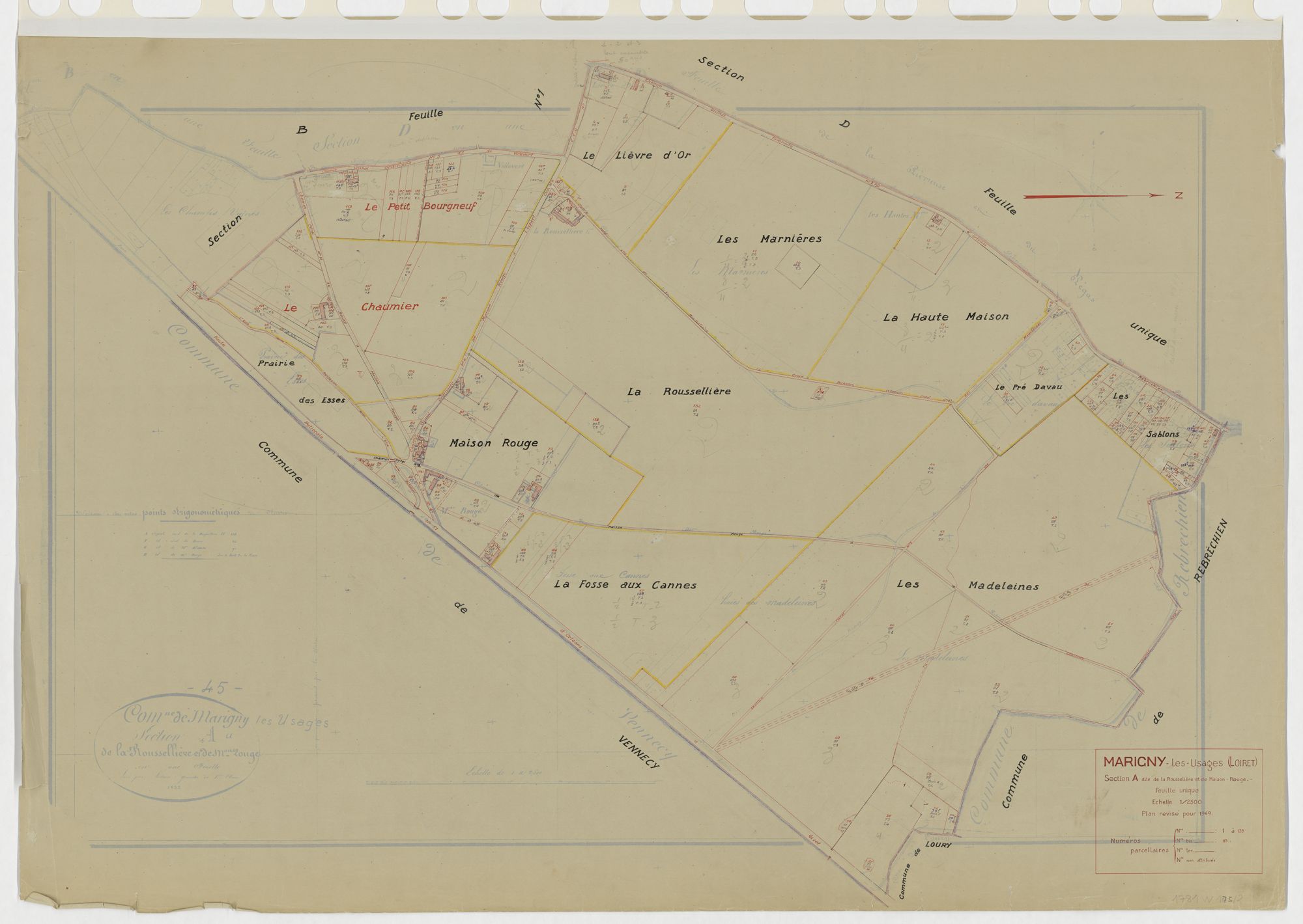 Marigny-les-Usages - Sections