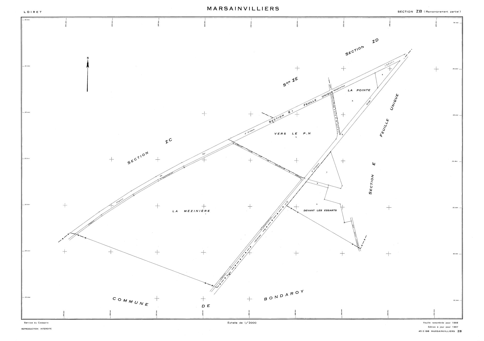 Marsainvilliers - Sections