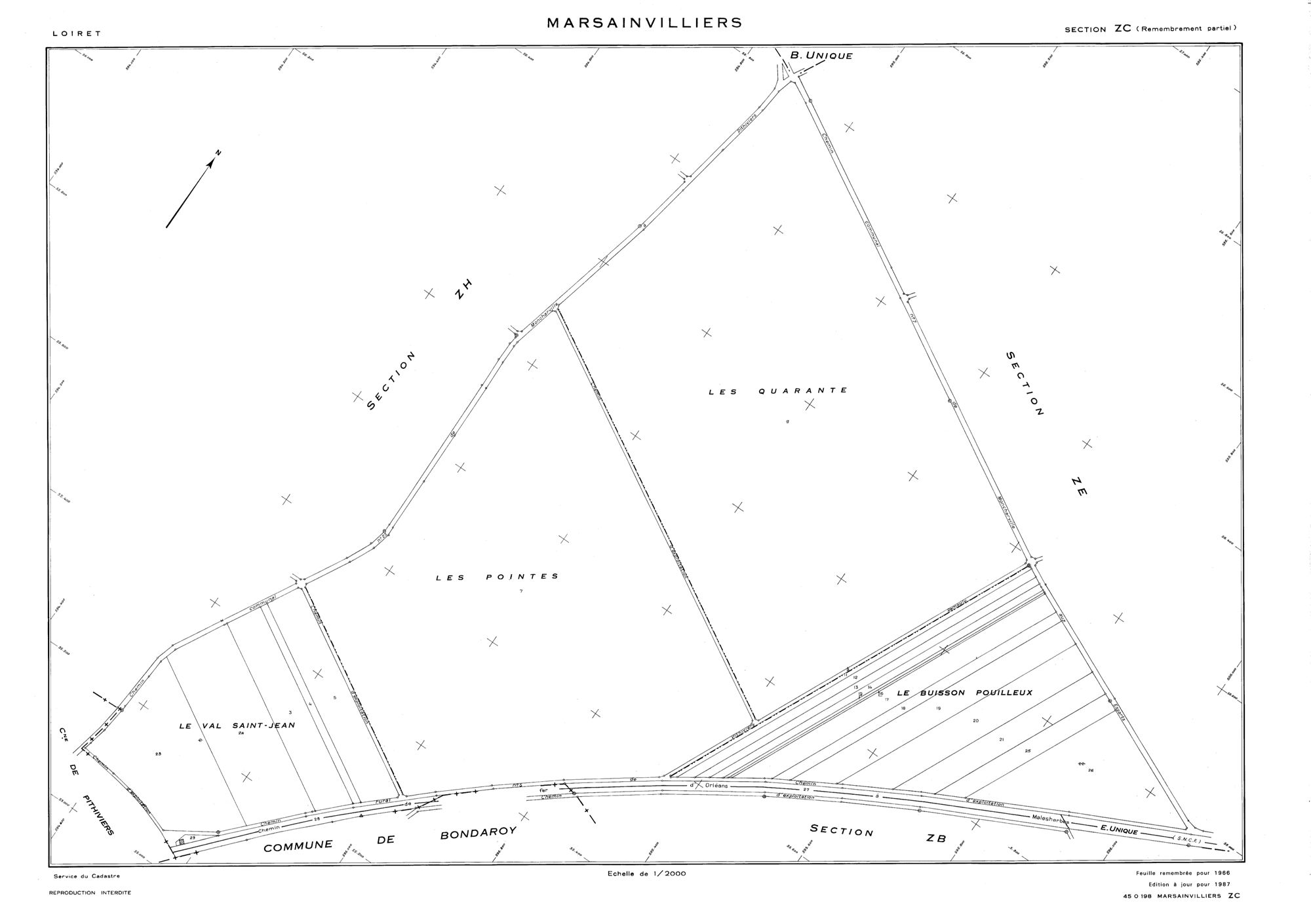 Marsainvilliers - Sections