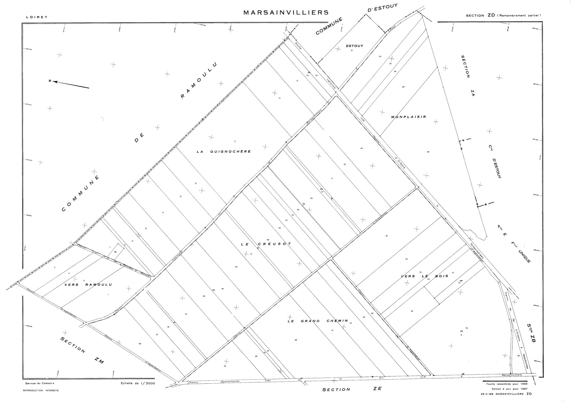 Marsainvilliers - Sections