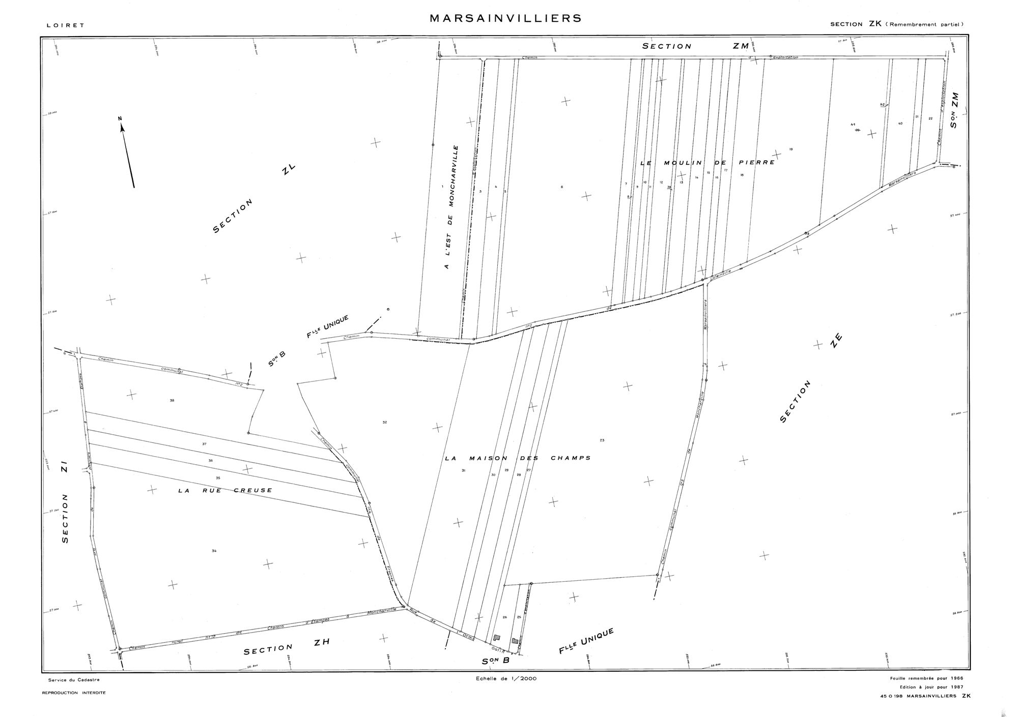 Marsainvilliers - Sections