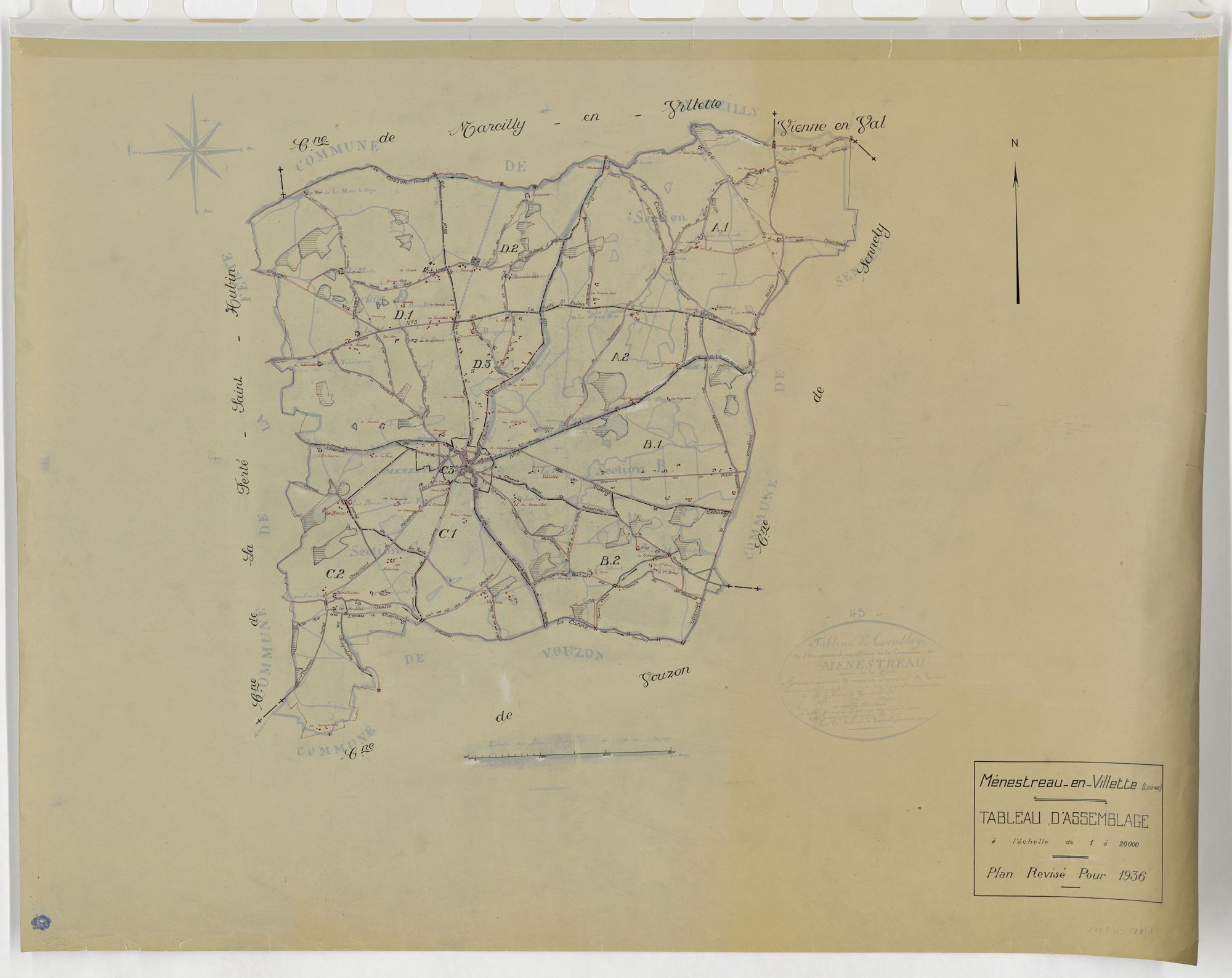 Ménestreau-en-Villette - Tableau d'assemblage