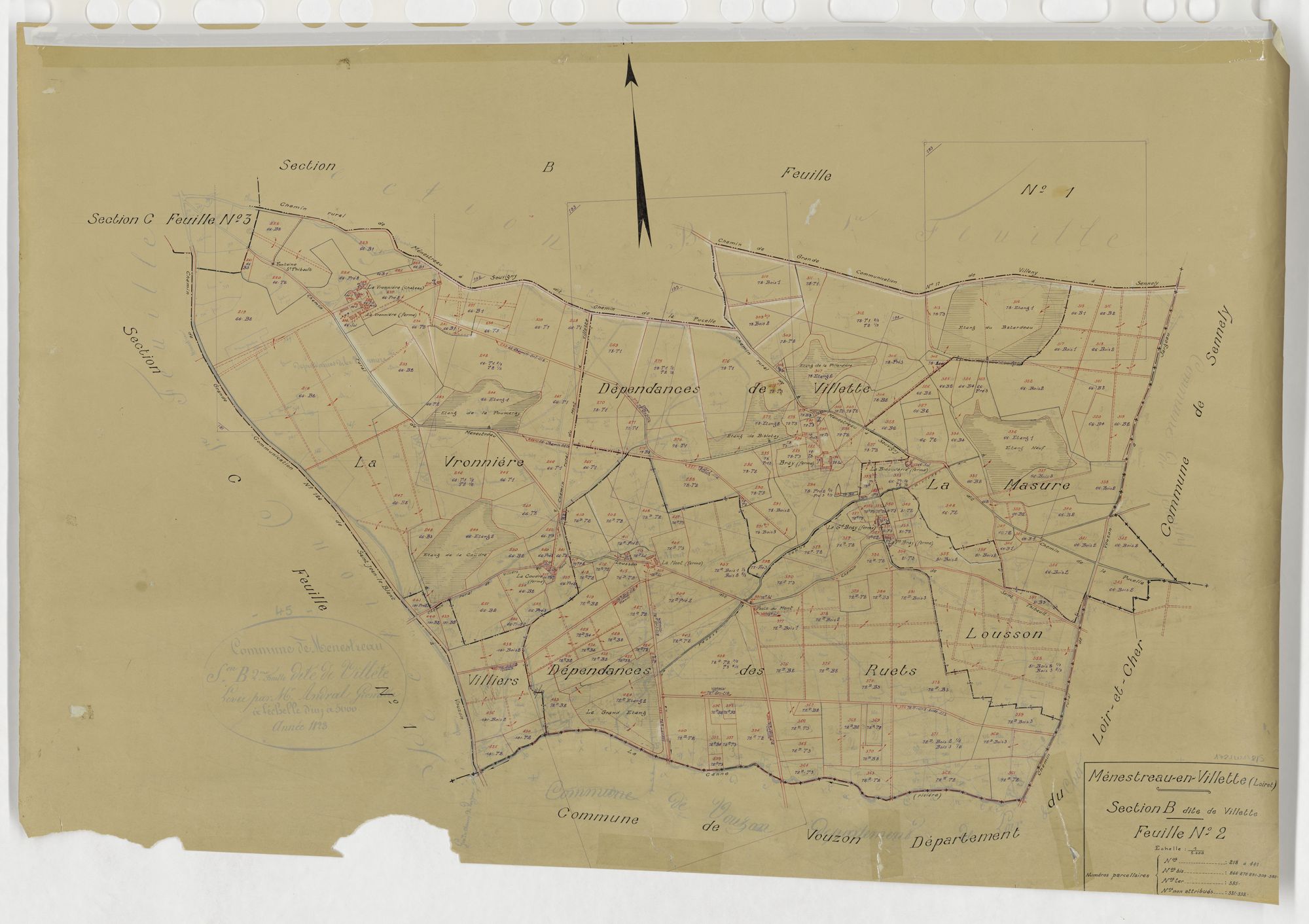 Ménestreau-en-Villette - Sections