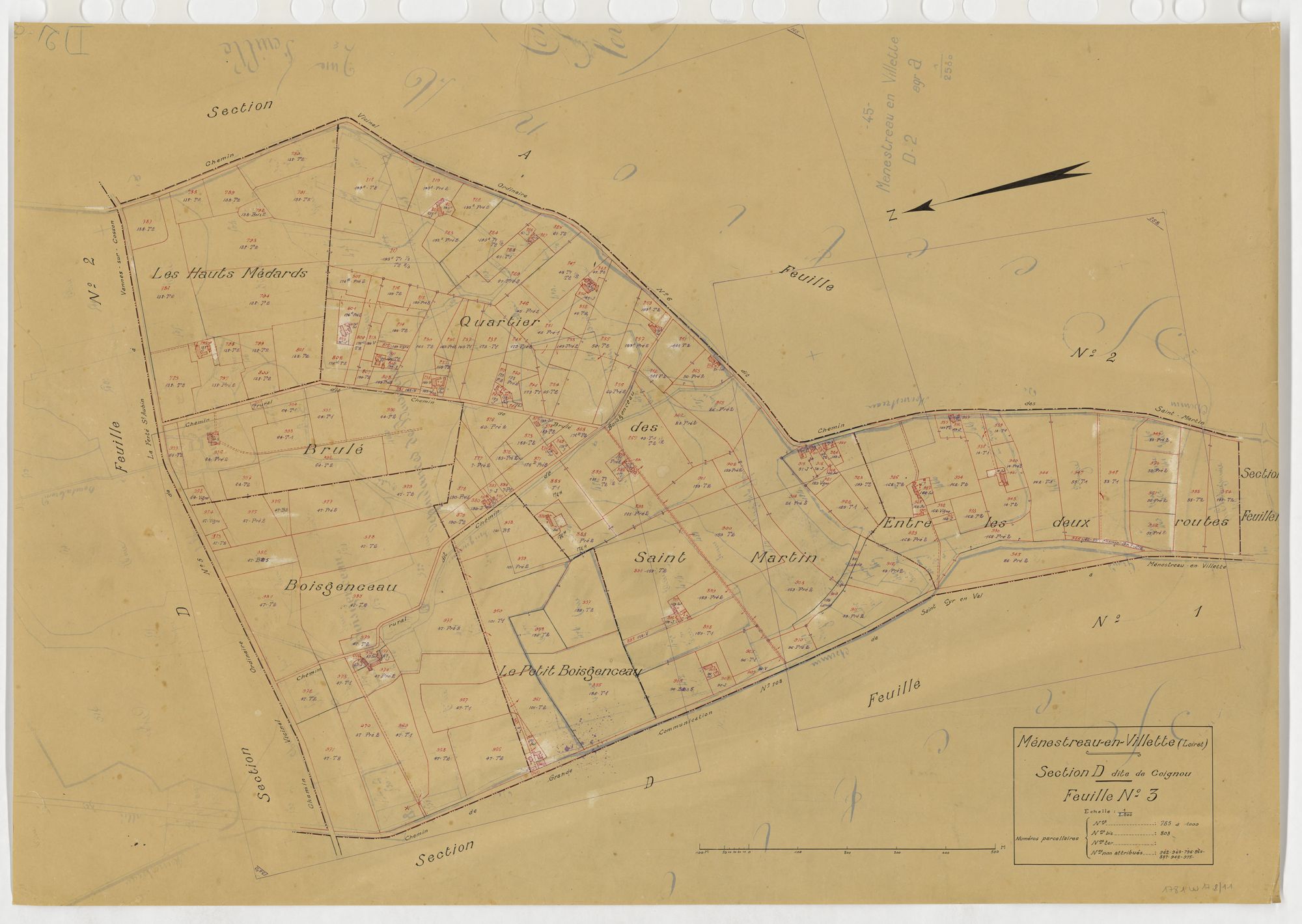 Ménestreau-en-Villette - Sections