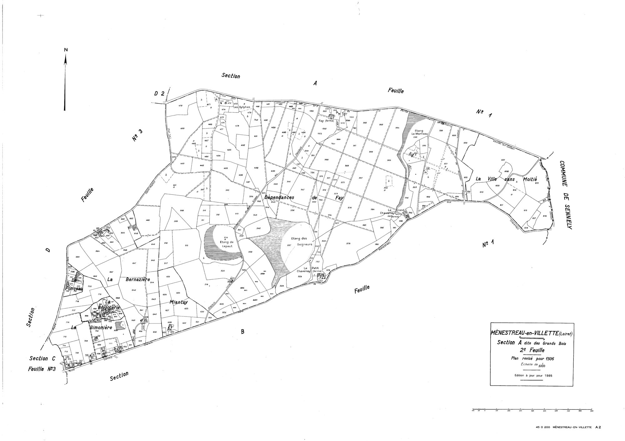 Ménestreau-en-Villette - Sections