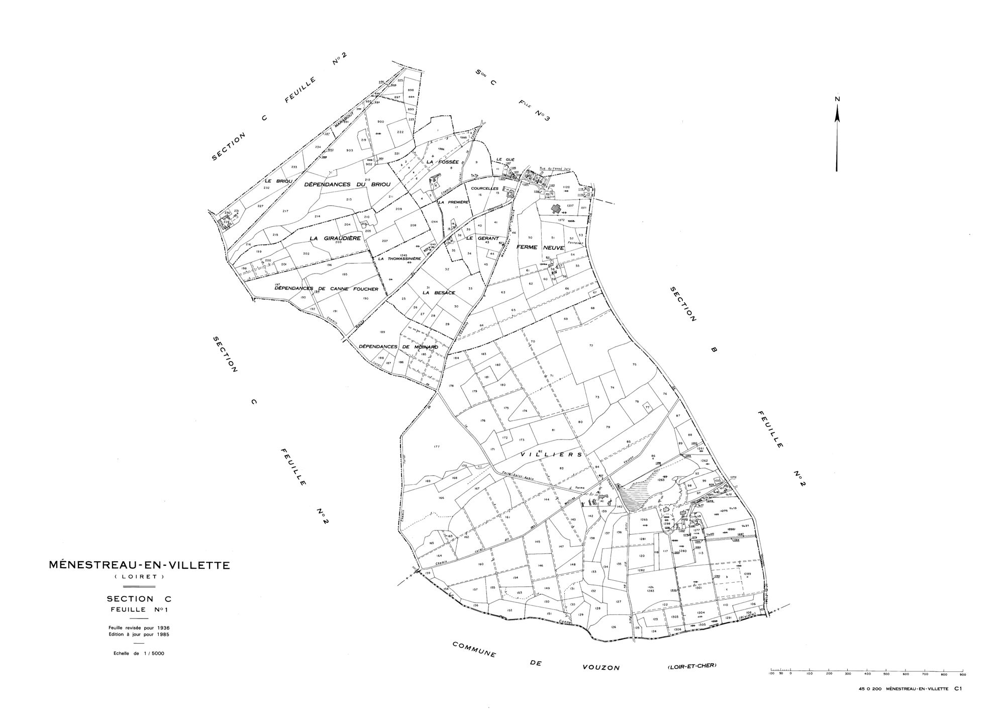 Ménestreau-en-Villette - Sections