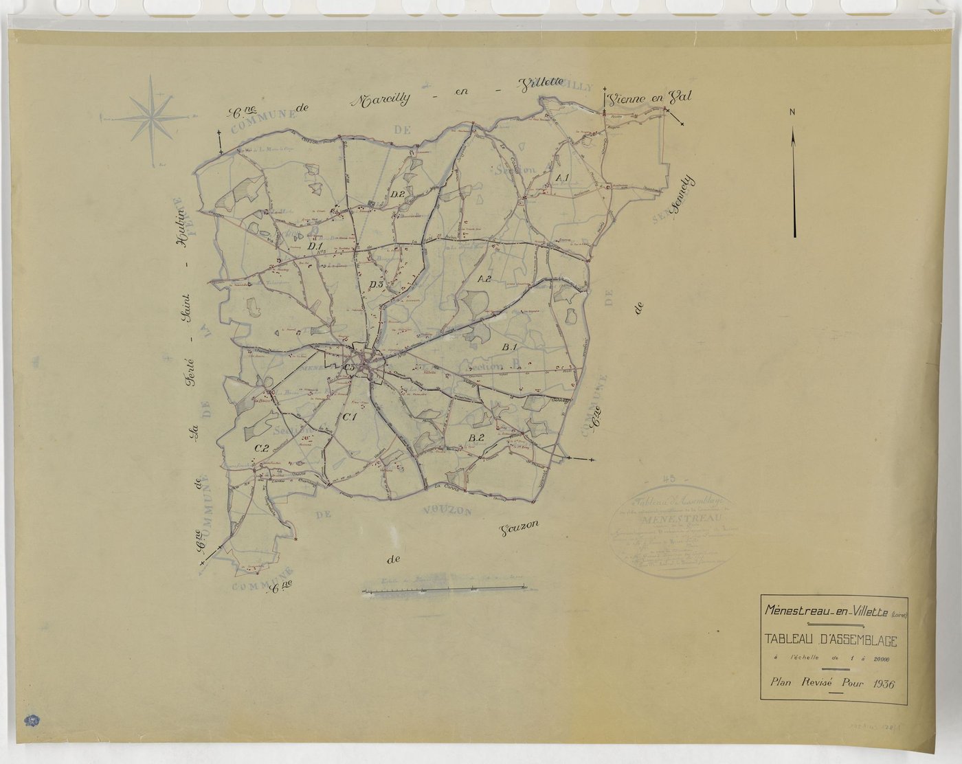 Ménestreau-en-Villette - Tableau d'assemblage