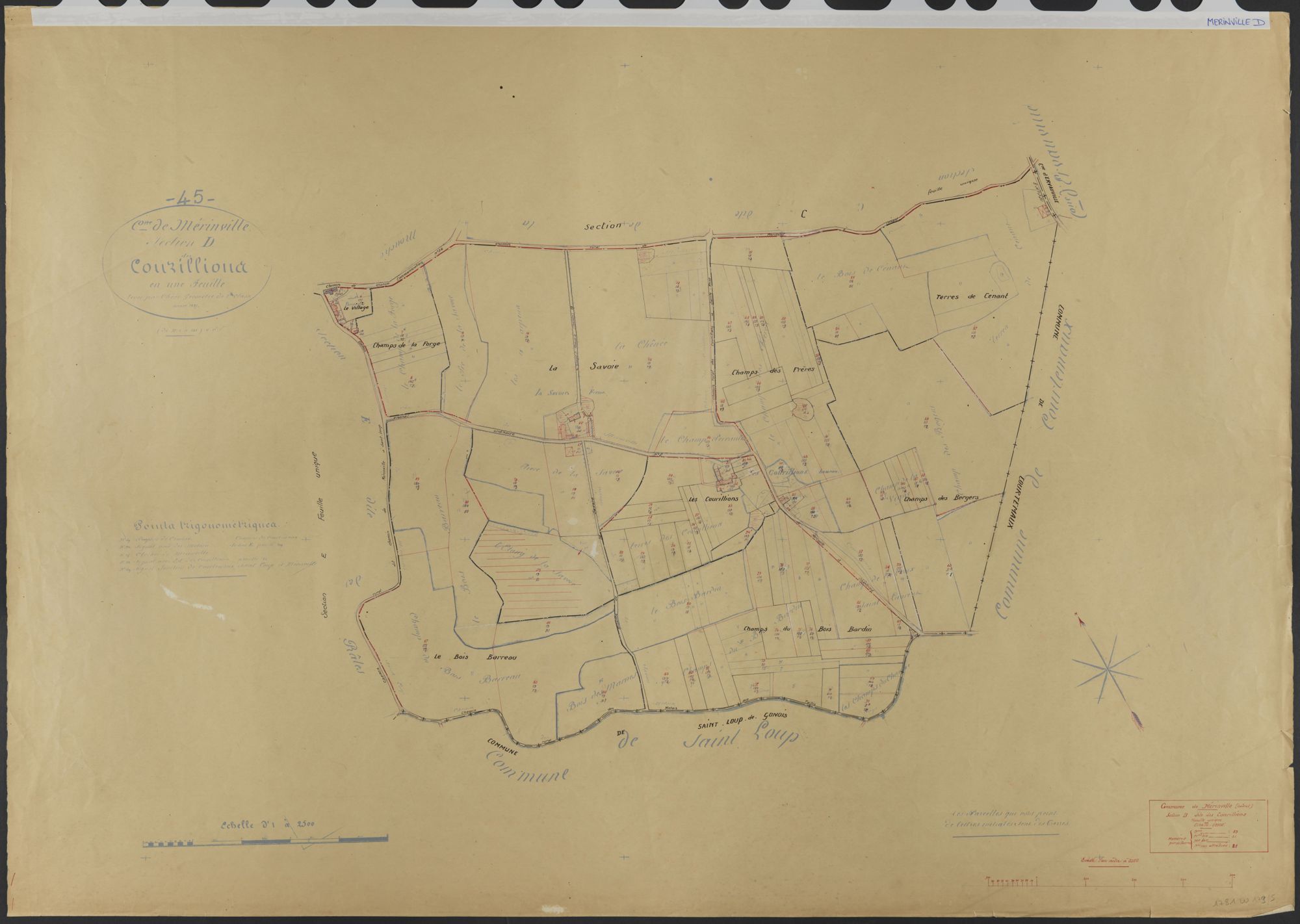 Mérinville - Sections