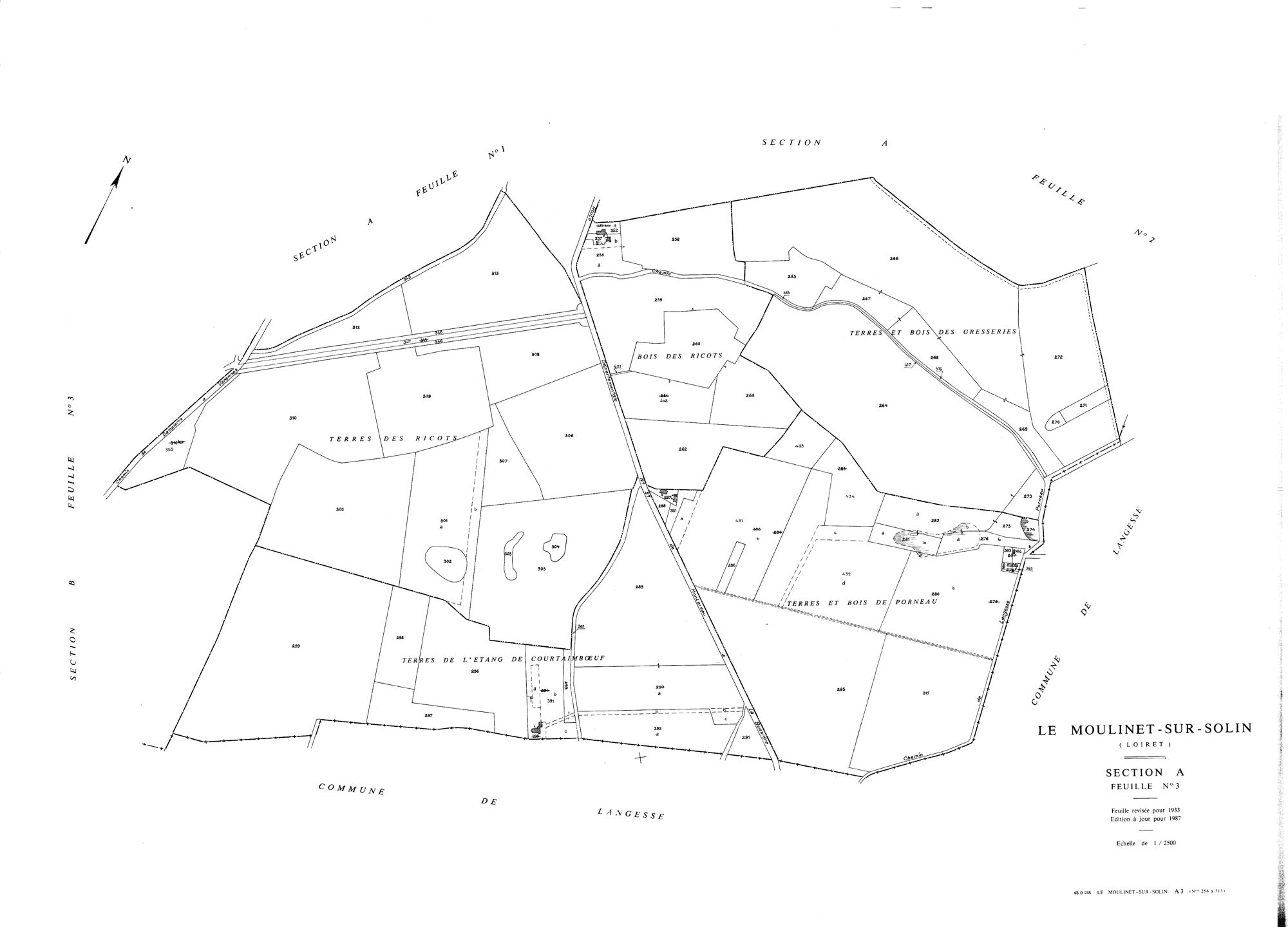 Le Moulinet-sur-Solin - Sections