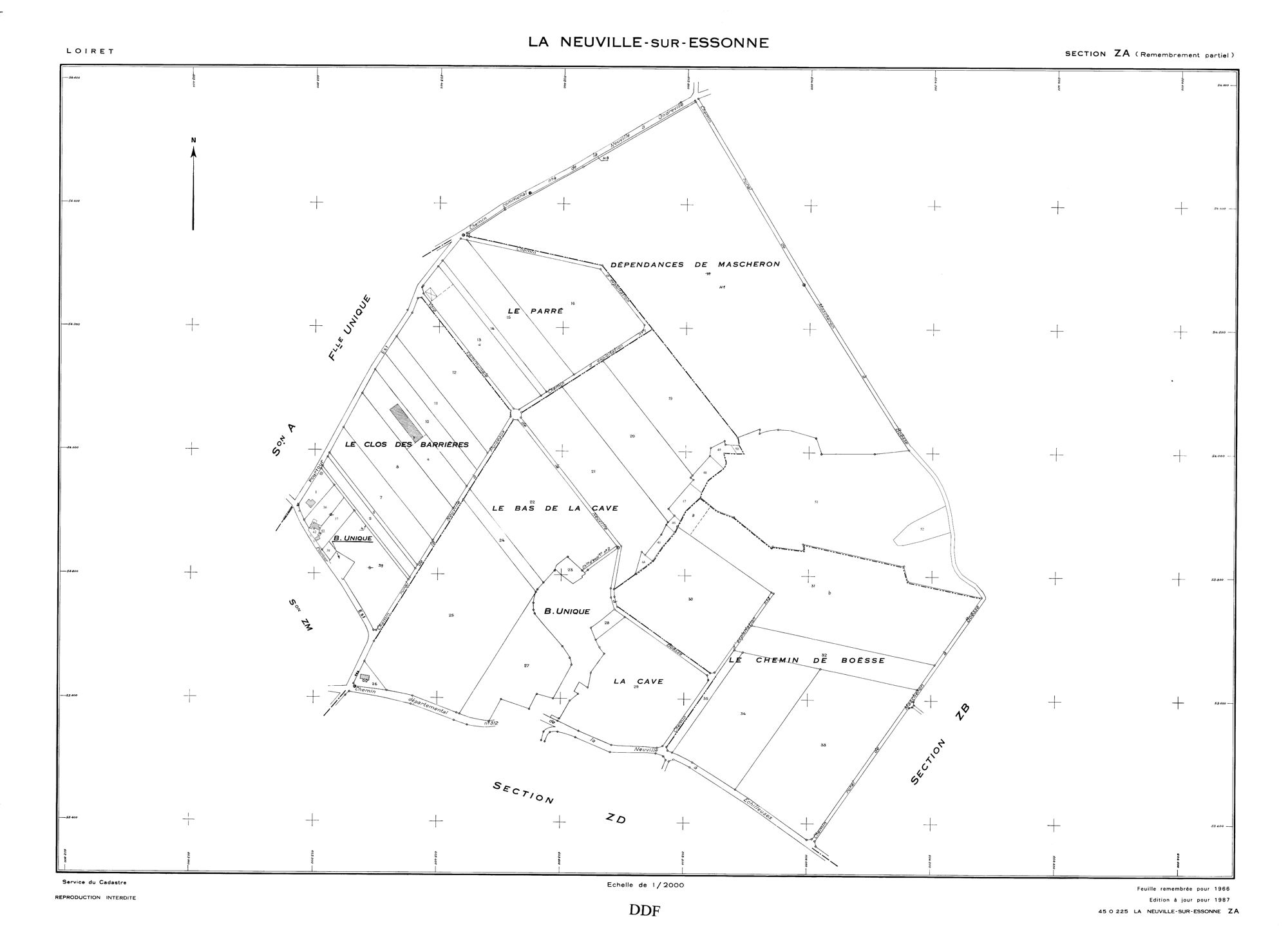 La Neuville-sur-Essonne - Sections