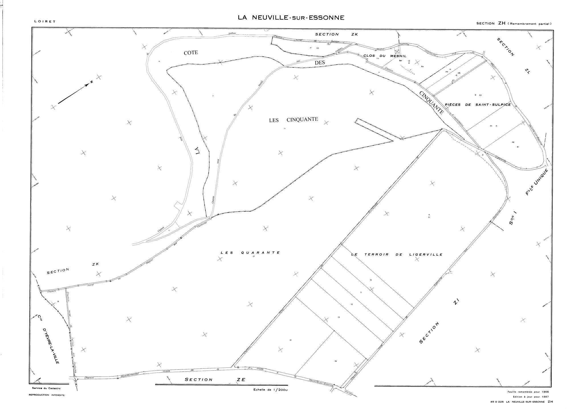La Neuville-sur-Essonne - Sections