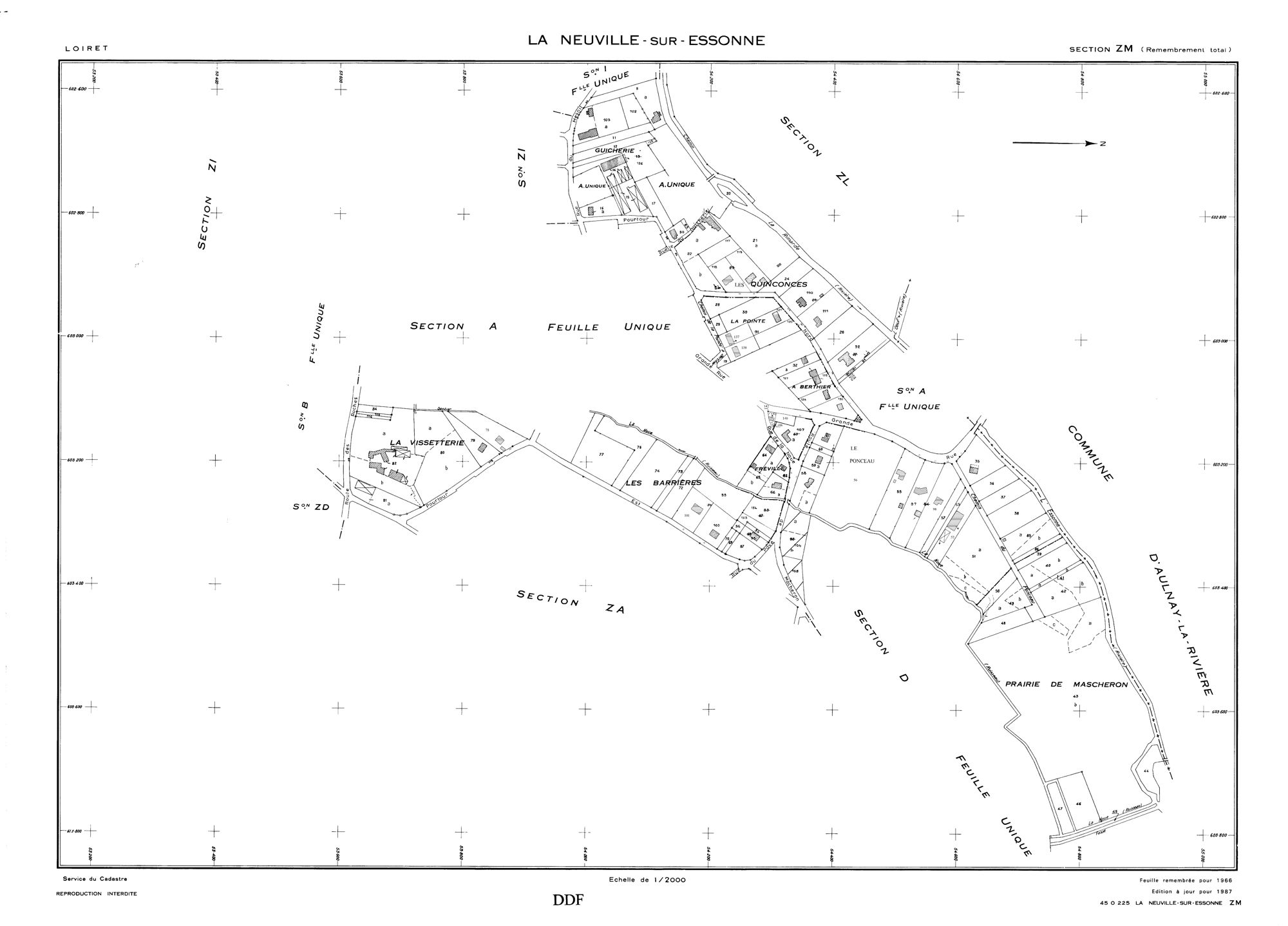 La Neuville-sur-Essonne - Sections