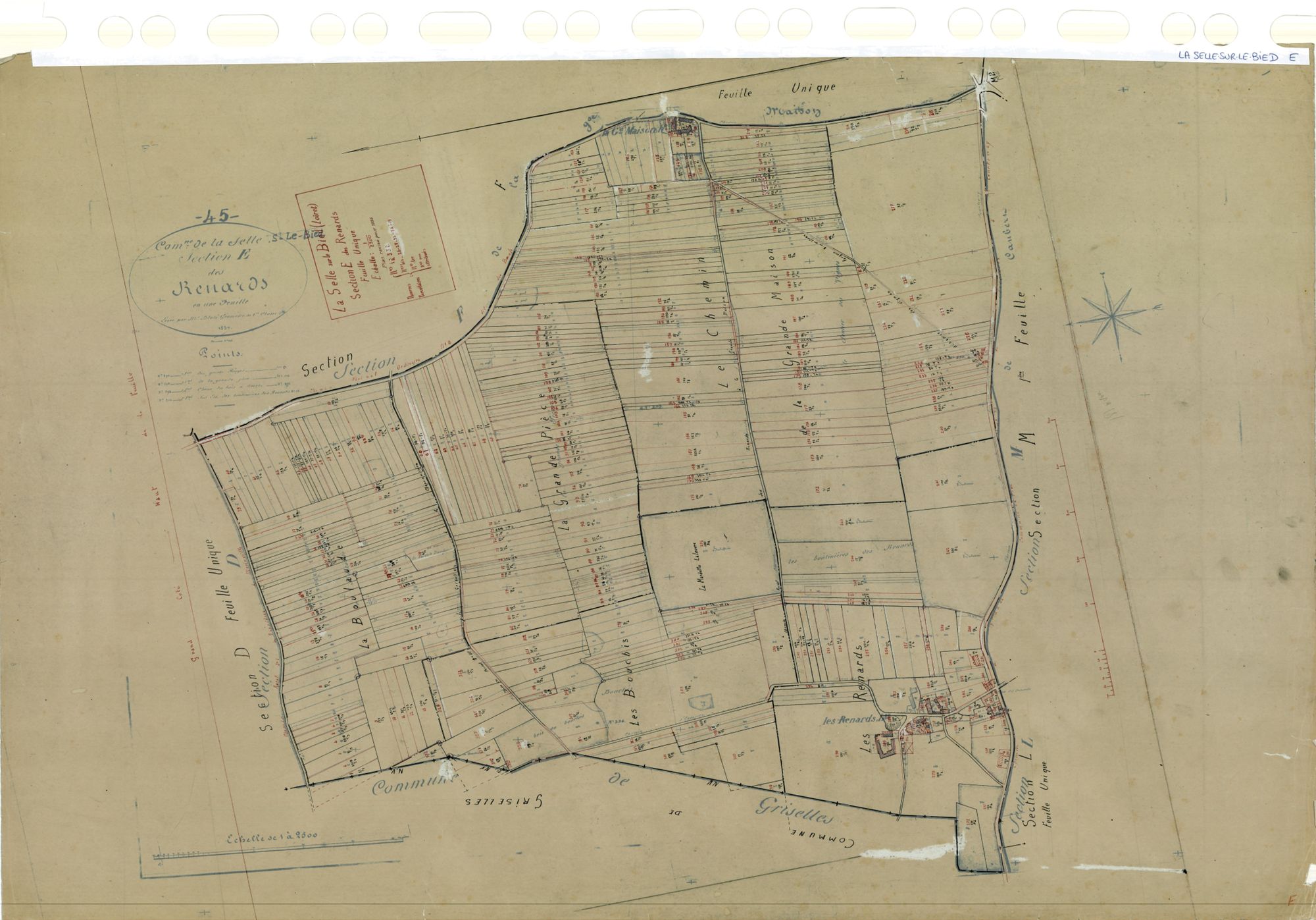 La Selle-sur-le-Bied - Sections