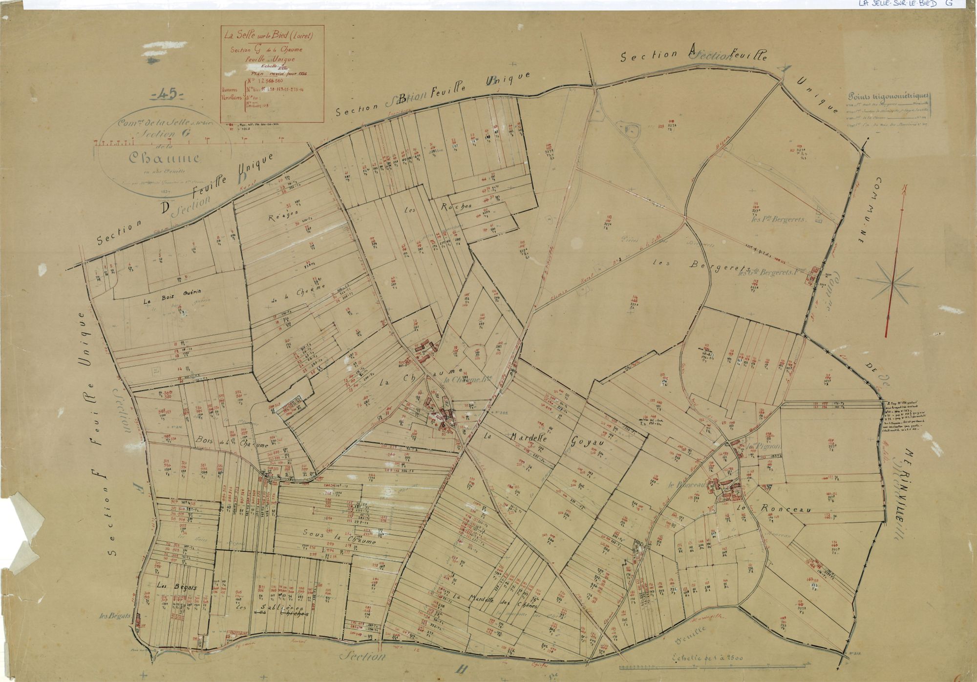 La Selle-sur-le-Bied - Sections