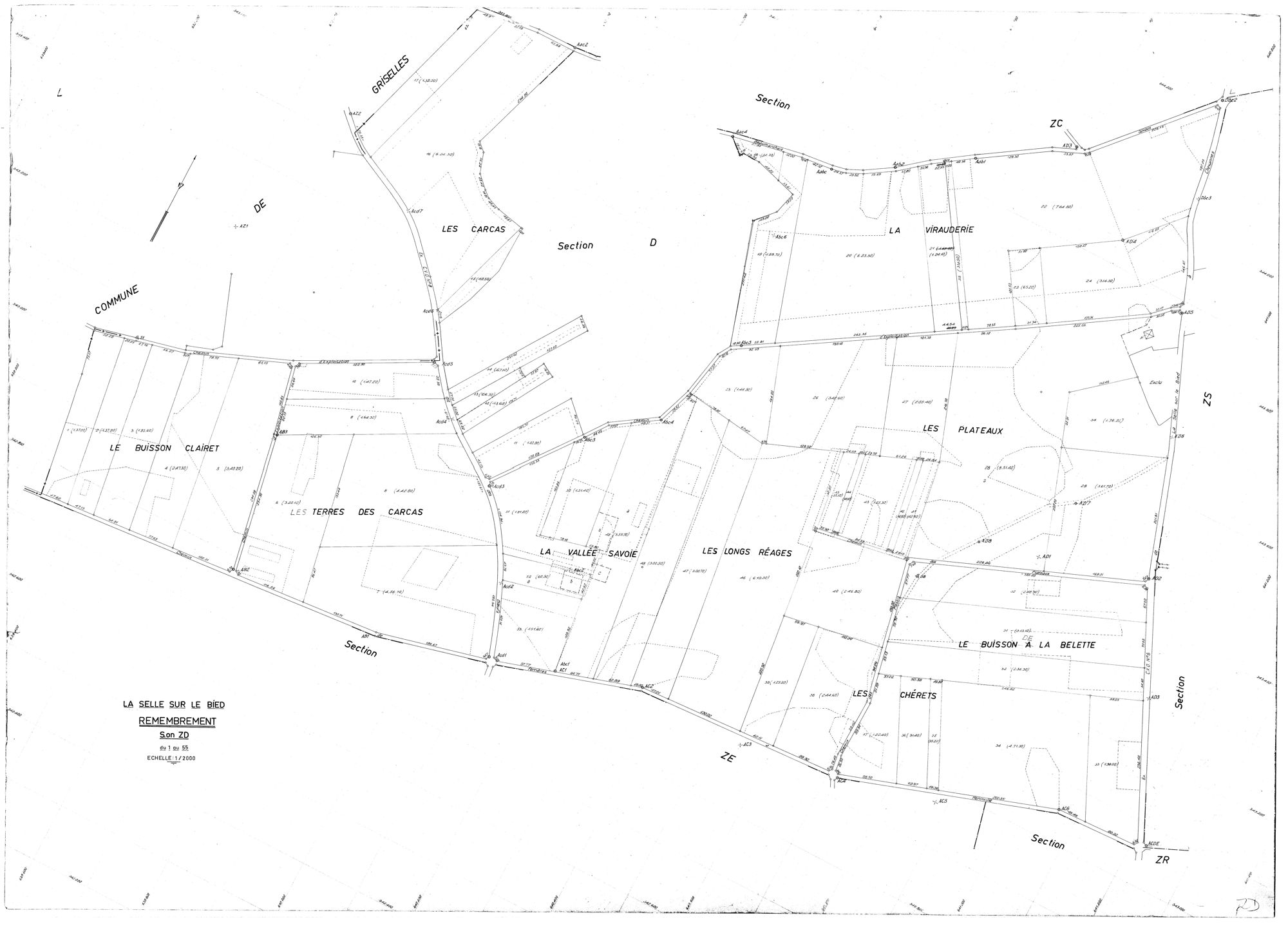 La Selle-sur-le-Bied - Sections