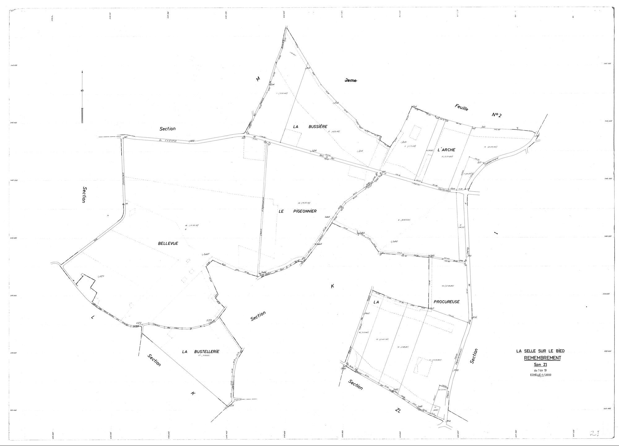La Selle-sur-le-Bied - Sections