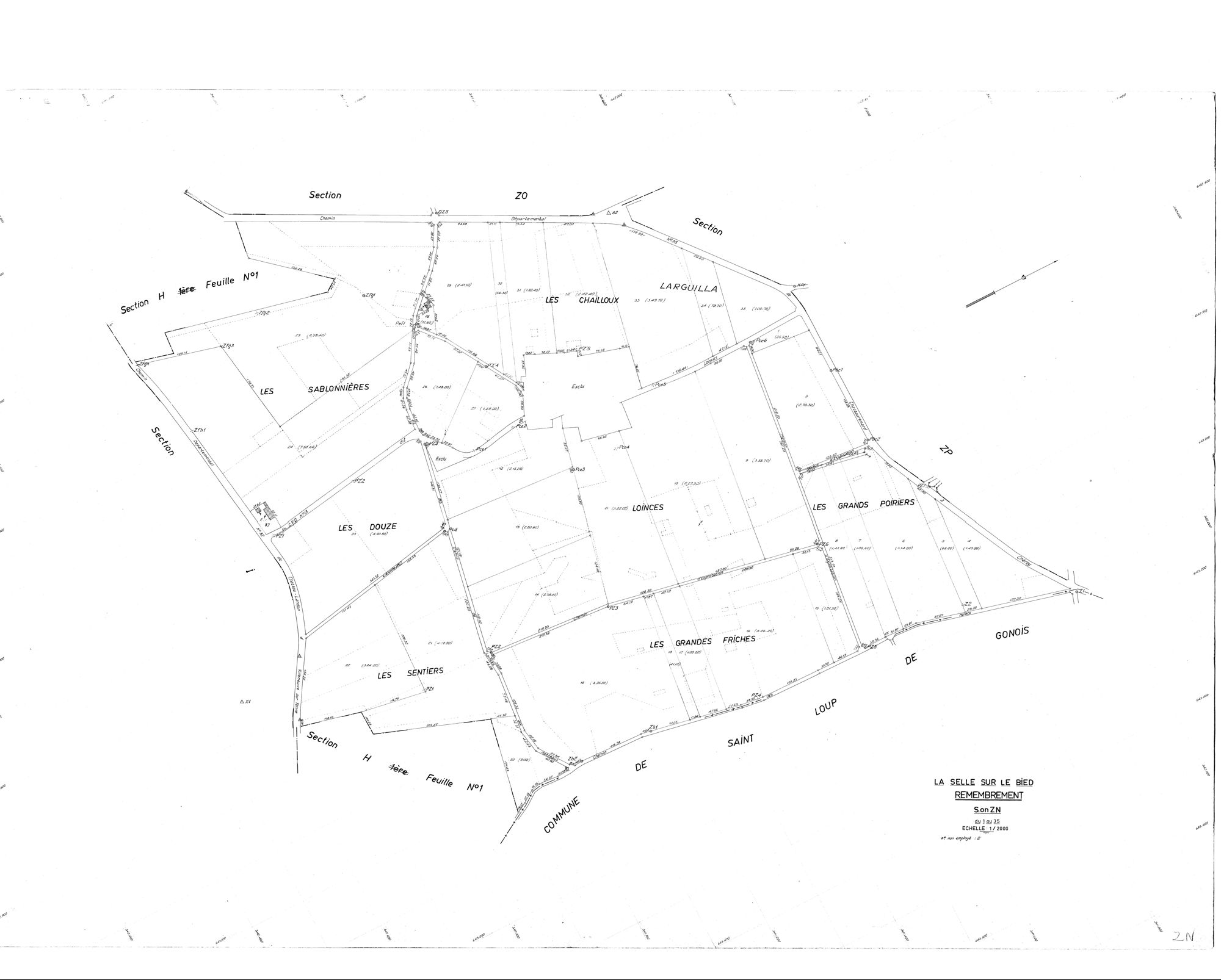 La Selle-sur-le-Bied - Sections