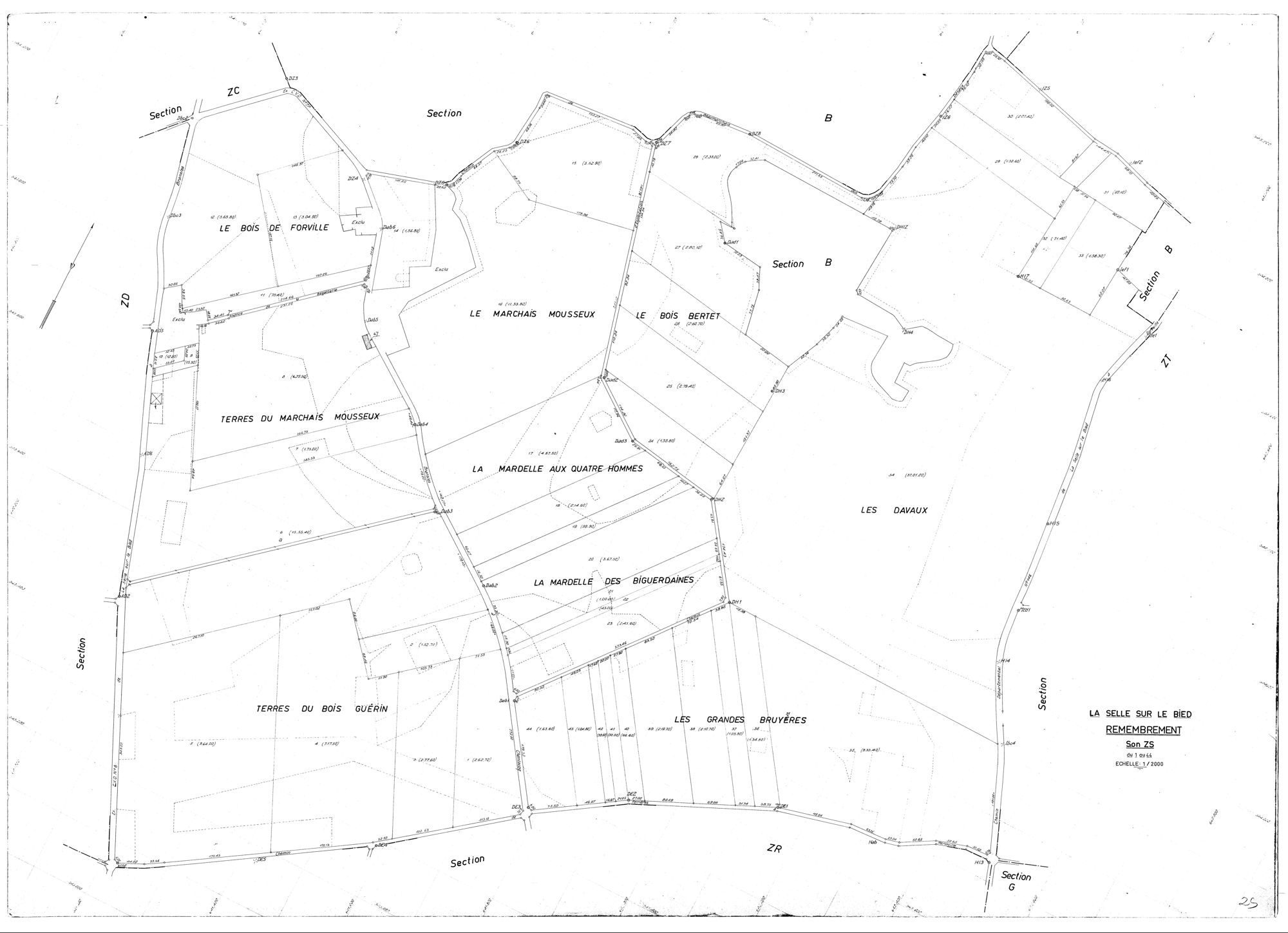 La Selle-sur-le-Bied - Sections