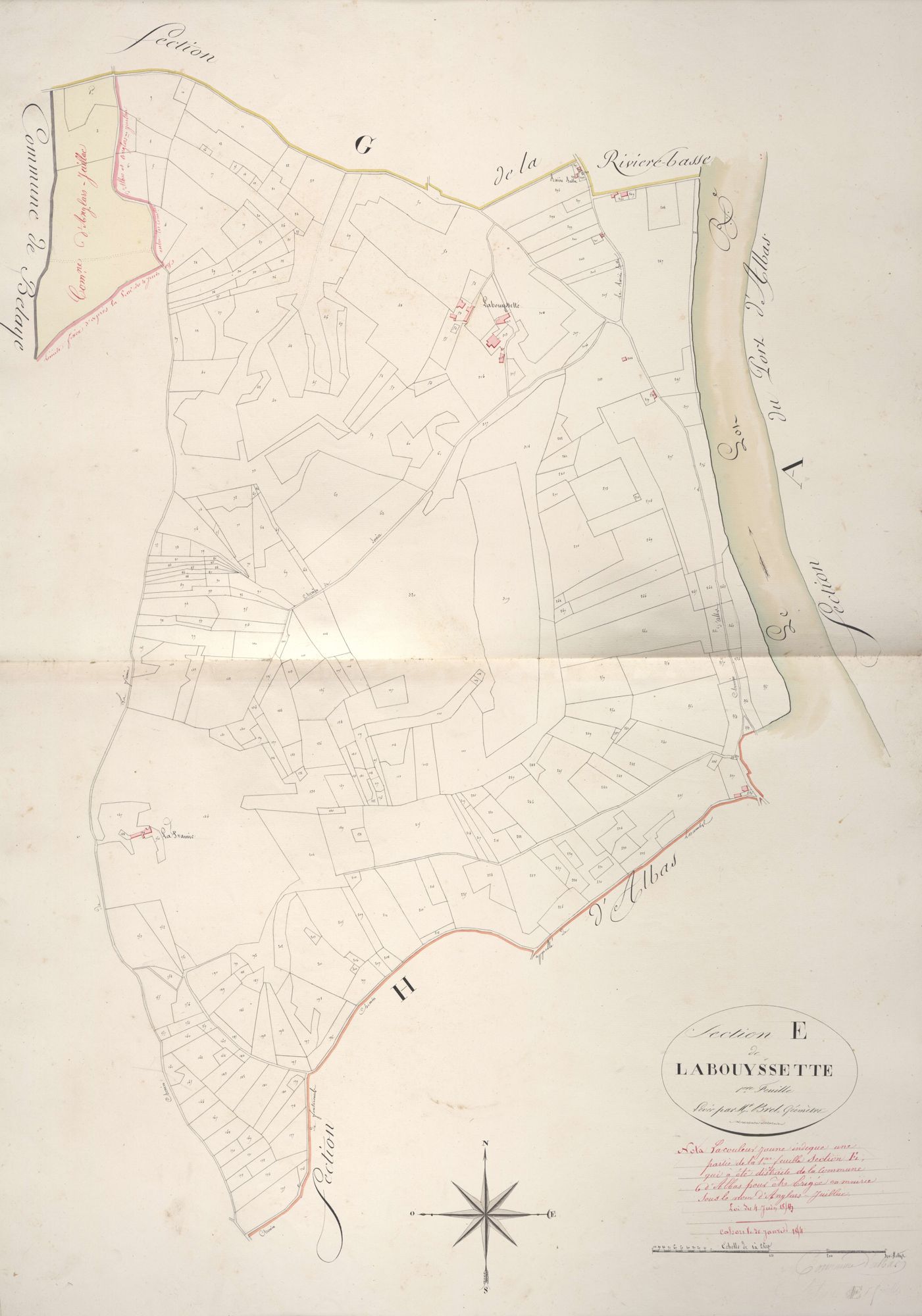 section E de Labouyssette, 1ère feuille