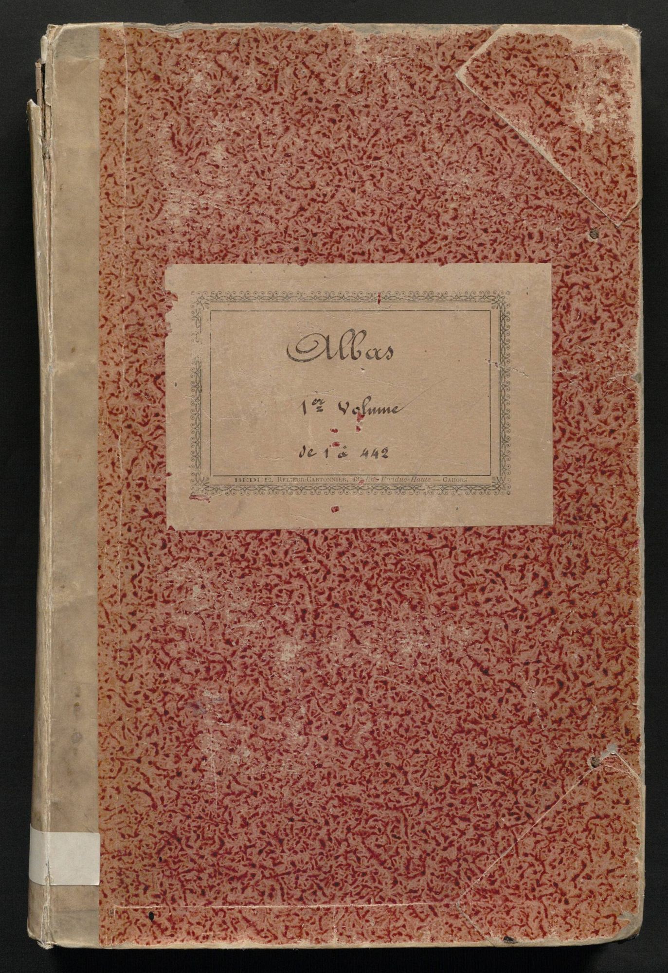 Folios 1-442. Augmentations et diminutions (1857-1914)