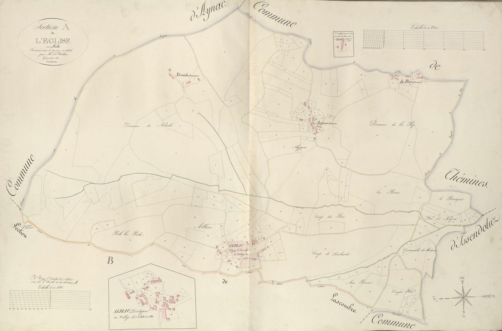 section A de l'Eglise, 1ère feuille