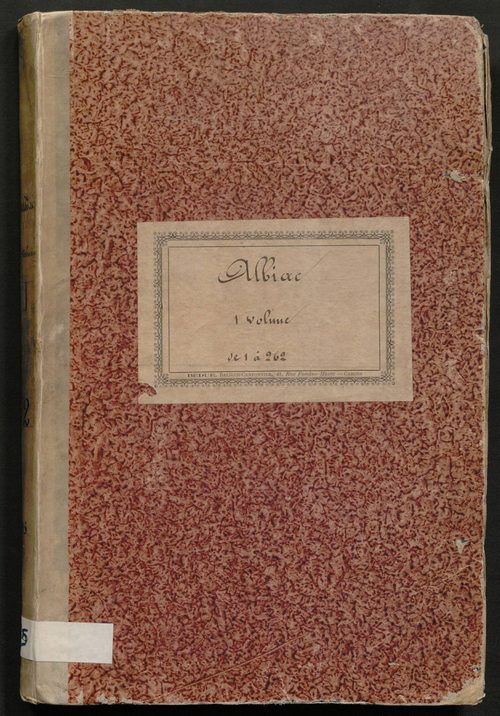 Folios 1-262. Augmentations et diminutions (1830-1914)