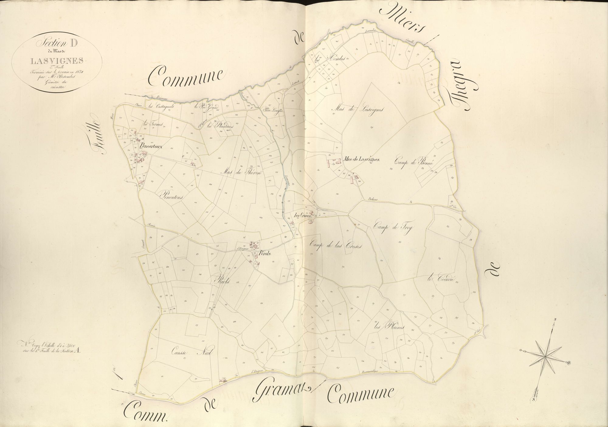 section D du mas de Lasvignes, 2ème feuille