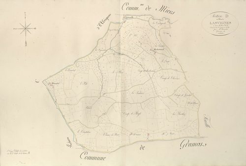 section D du mas de Lasvignes, 1ère feuille