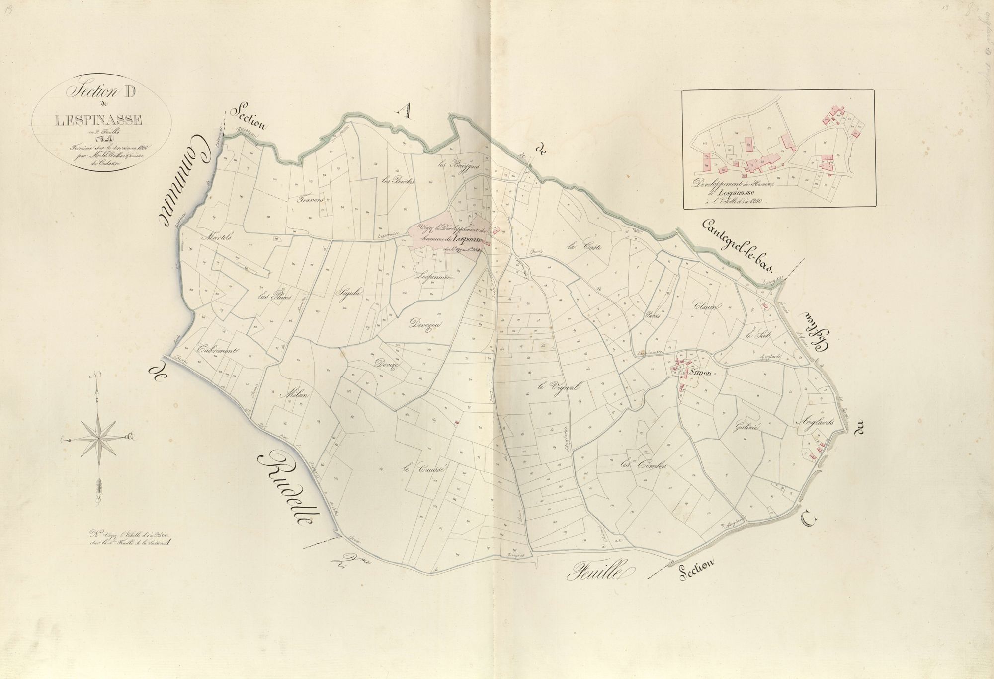 section D de Lespinasse, 1ère feuille