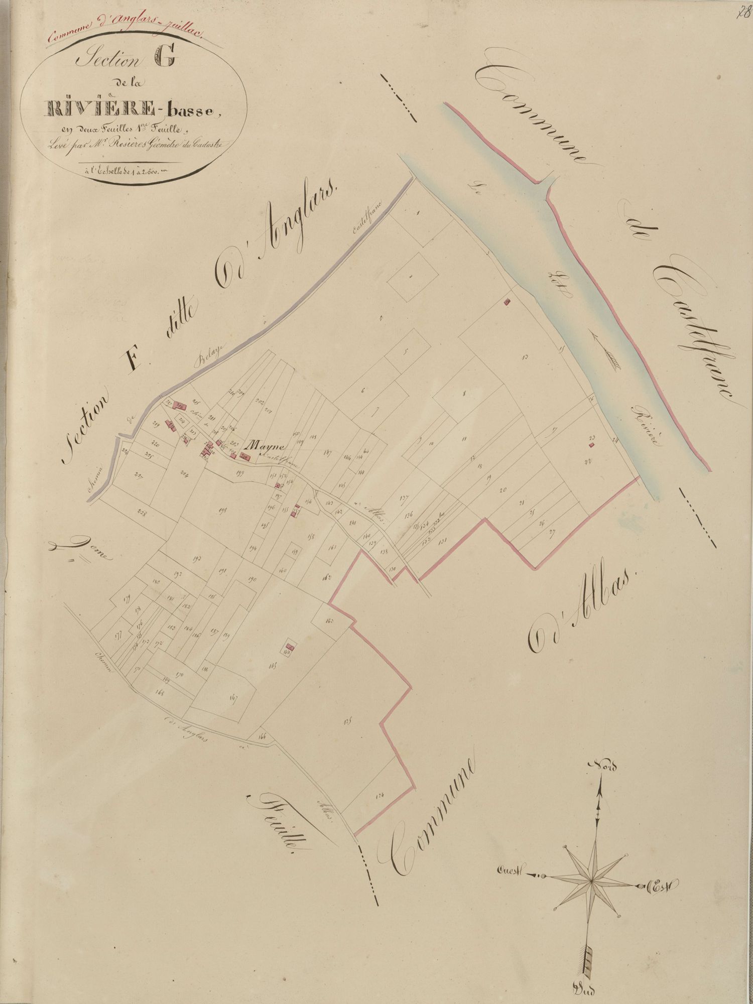 section G de la Rivière-Basse, 1ère feuille