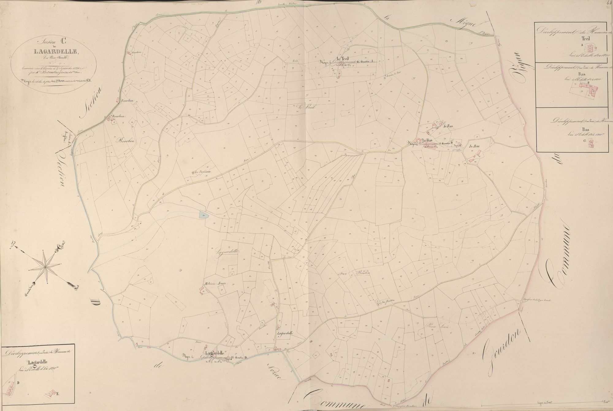 section C de Lagardelle, 1ère feuille