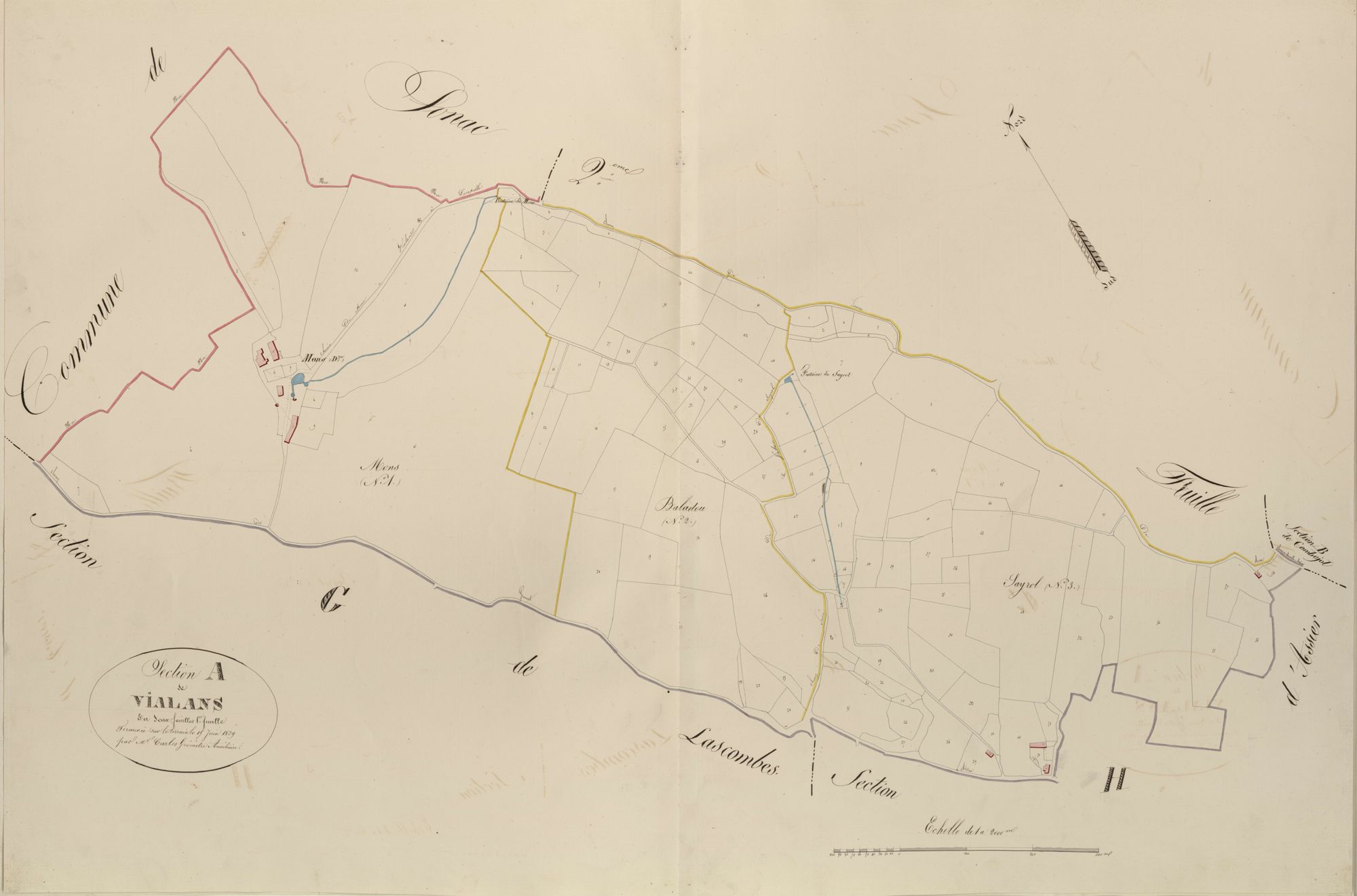 section A de Vialans, 1ère feuille