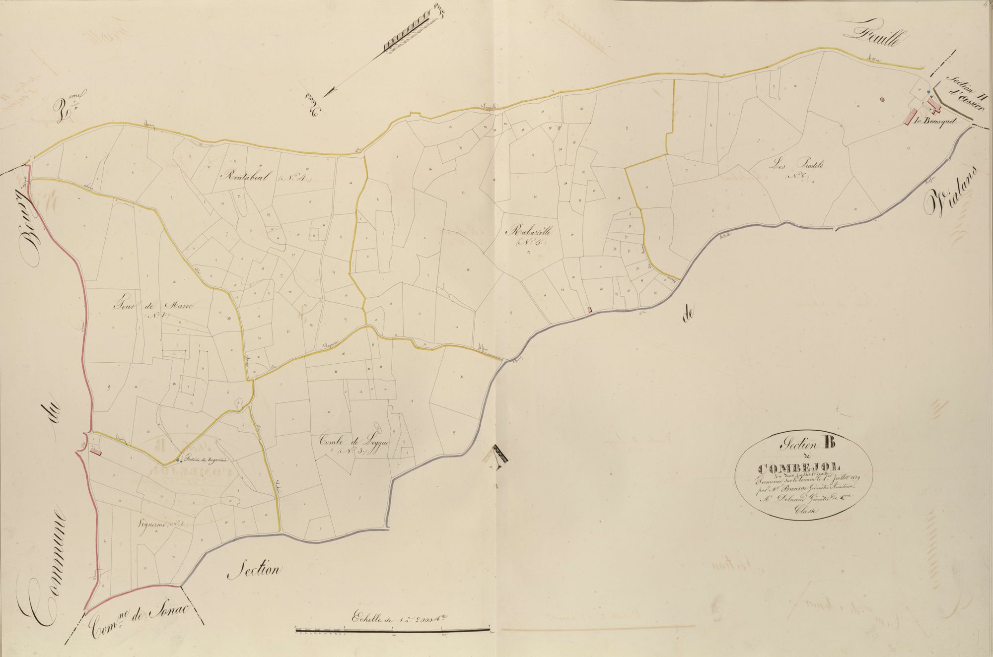 section B de Combejol, 1ère feuille