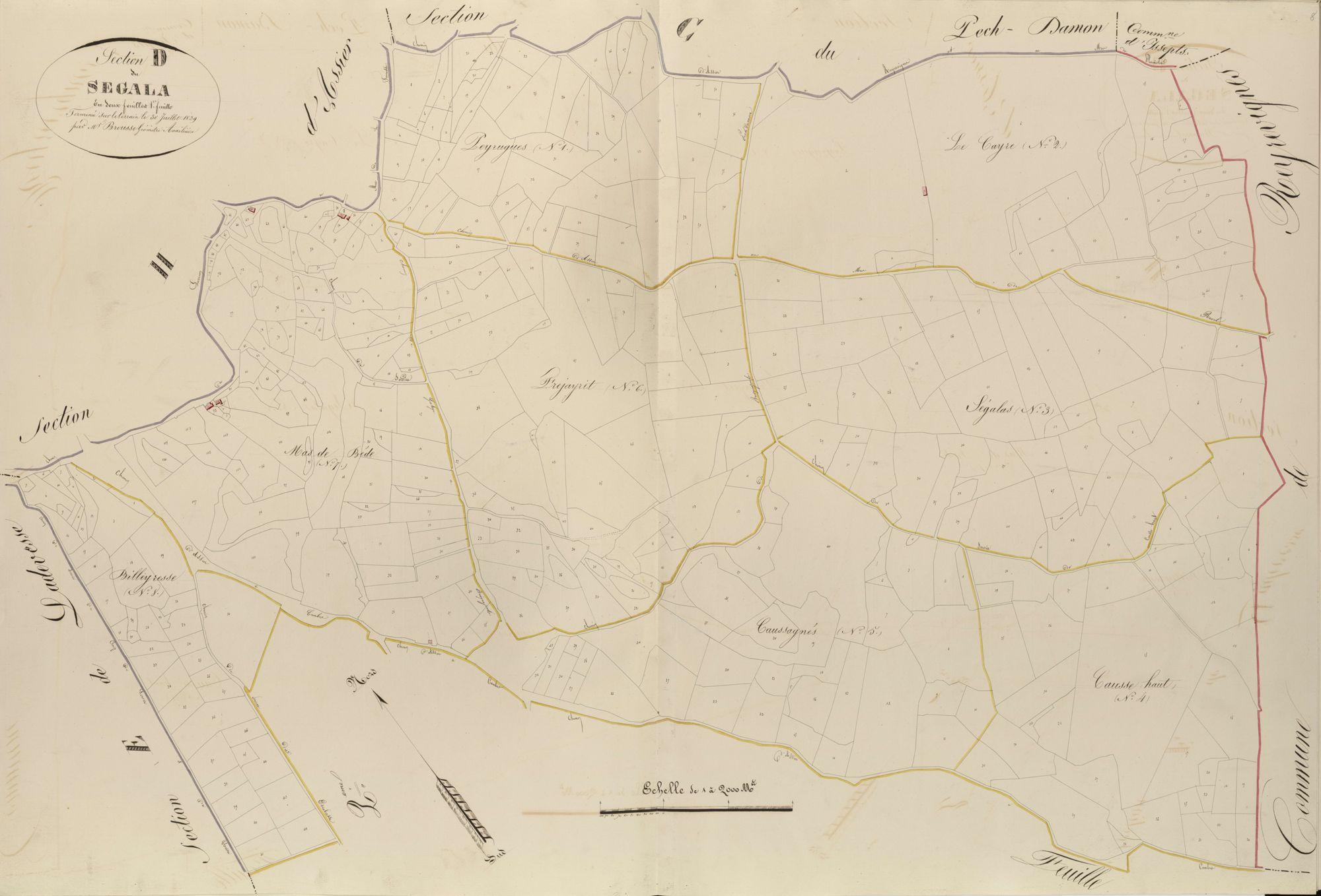 section D de Ségala, 1ère feuille