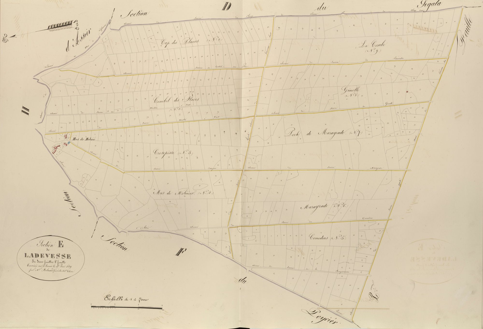section E de Ladevesse, 1ère feuille