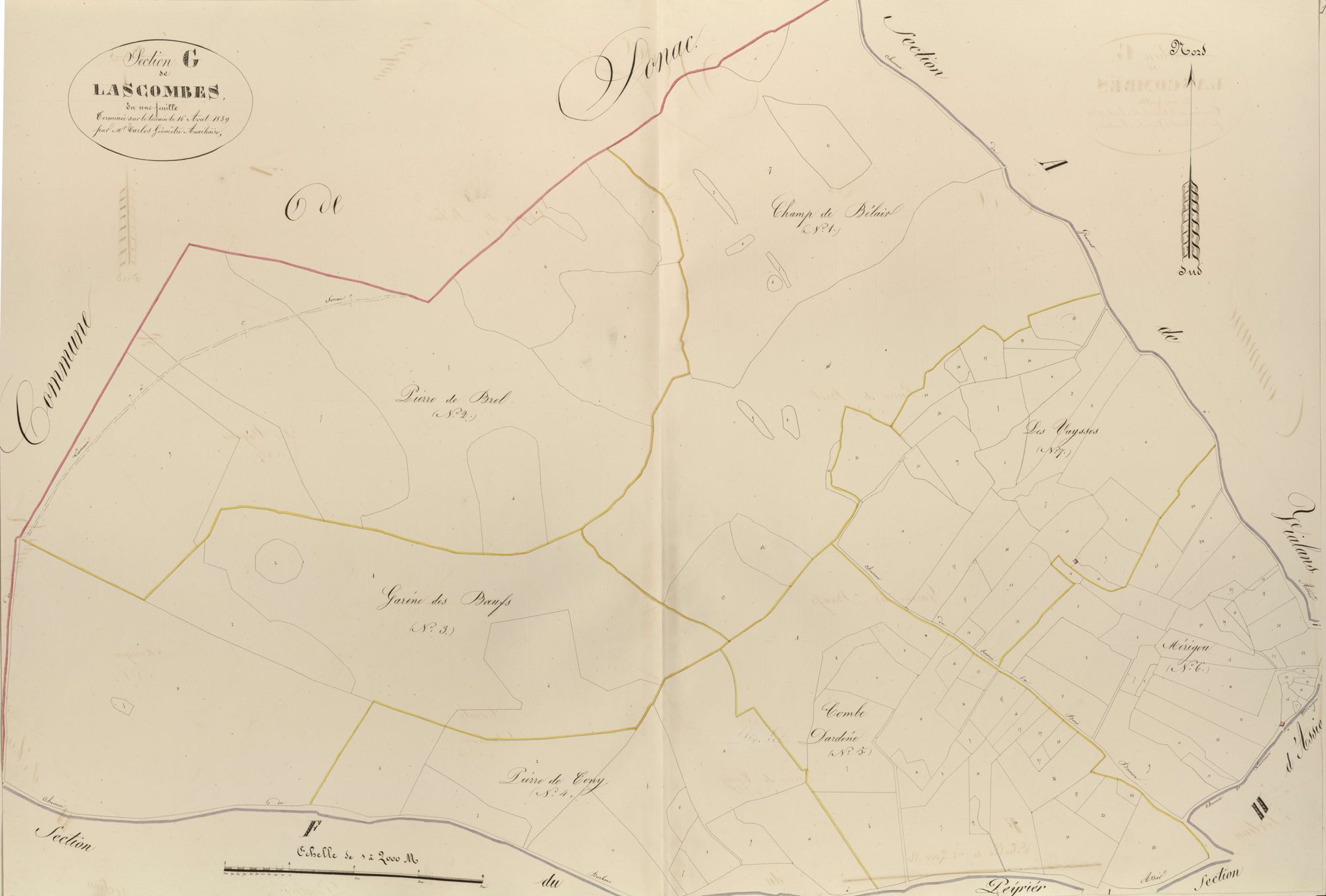 section G de Lascombes, 1ère feuille
