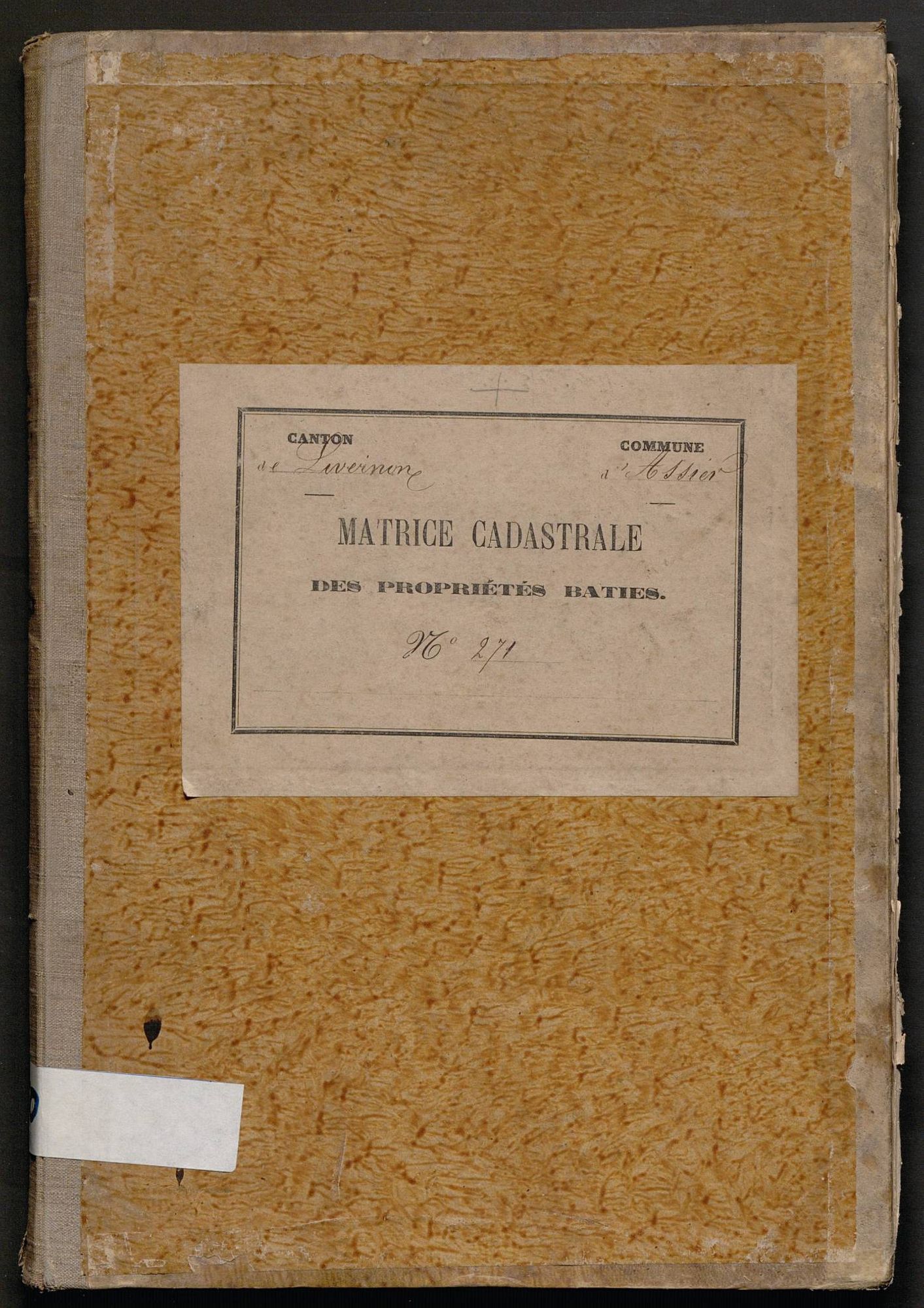 Cases 1-260. Augmentations et diminutions (1882-1891)