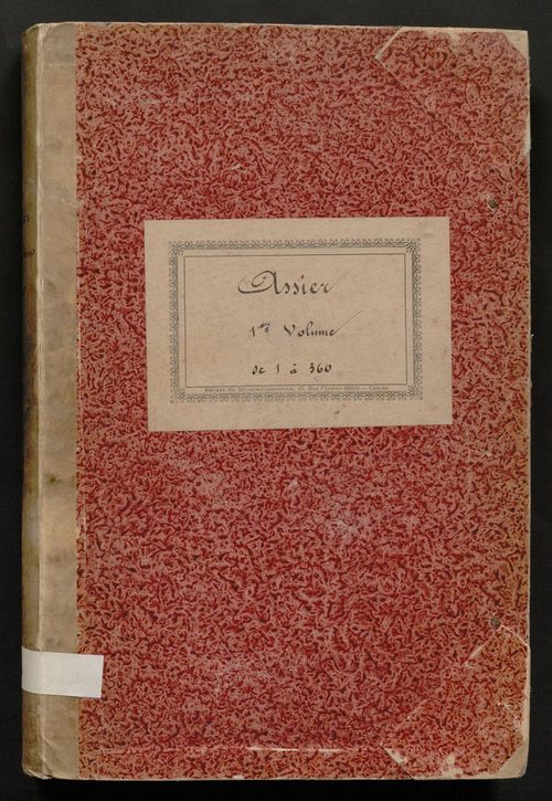 Folios 1-360. Augmentations et diminutions (1843-1898)