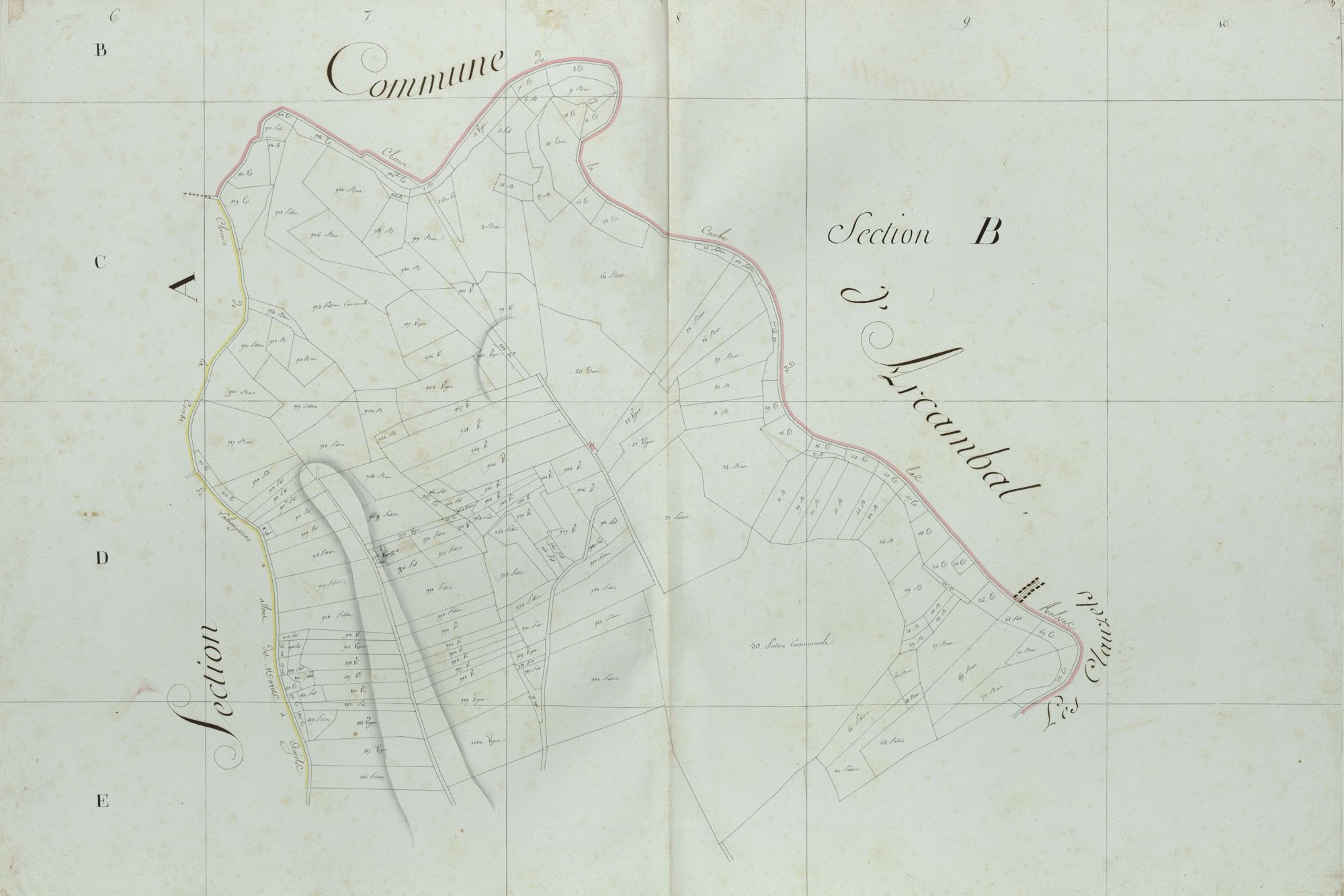 section B, 1ère feuille