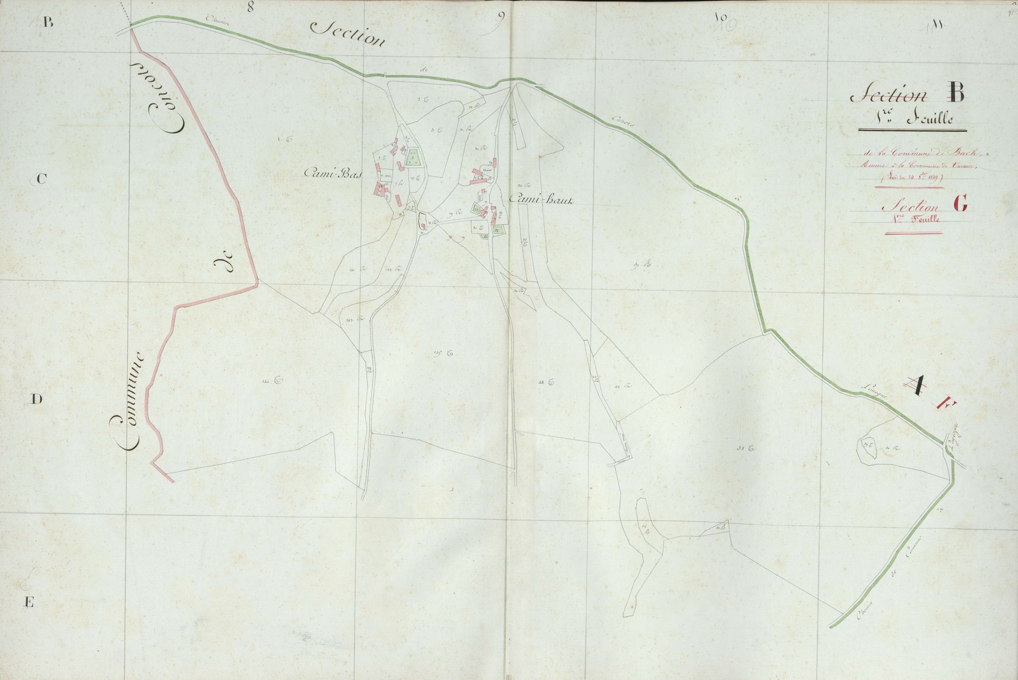 section B, 1ère feuille