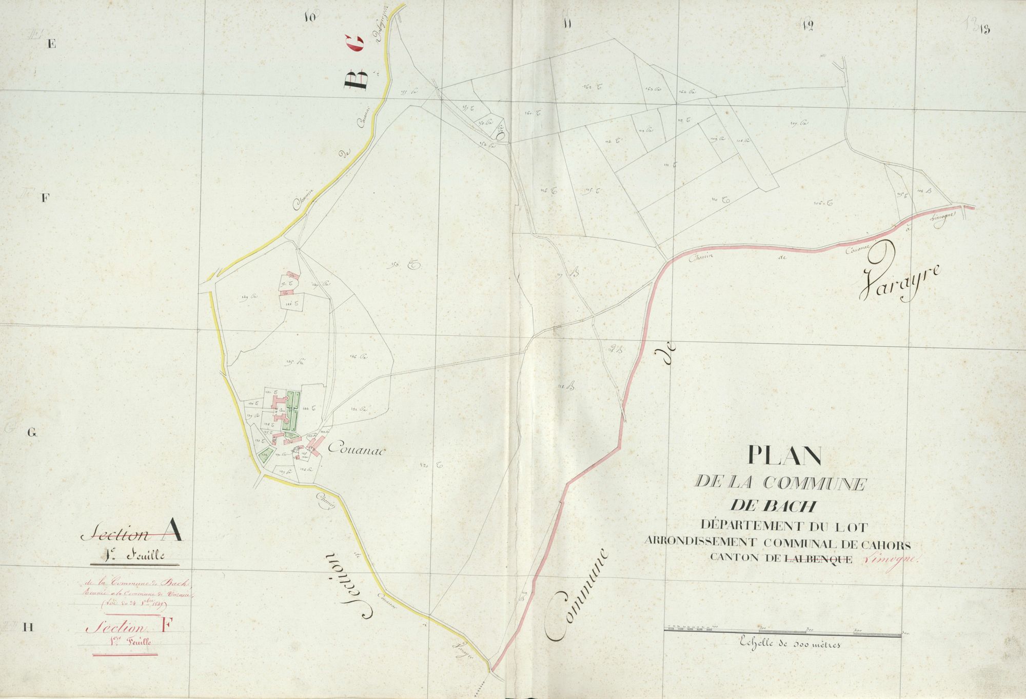 section A, 1ère feuille