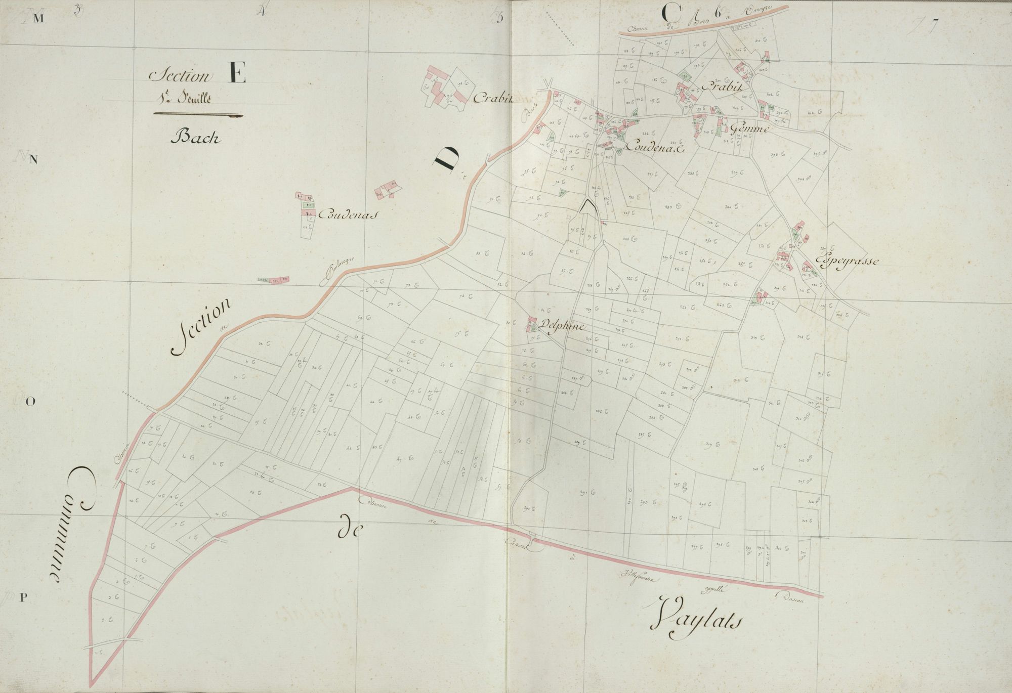 section E, 1ère feuille