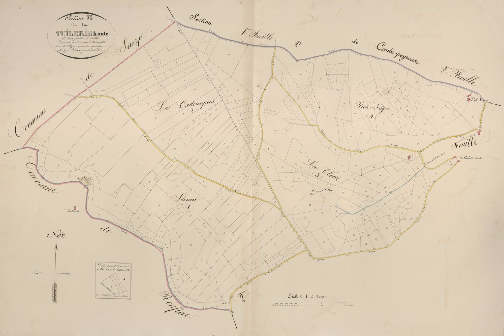 section B de la Tuilerie-Haute, 1ère feuille