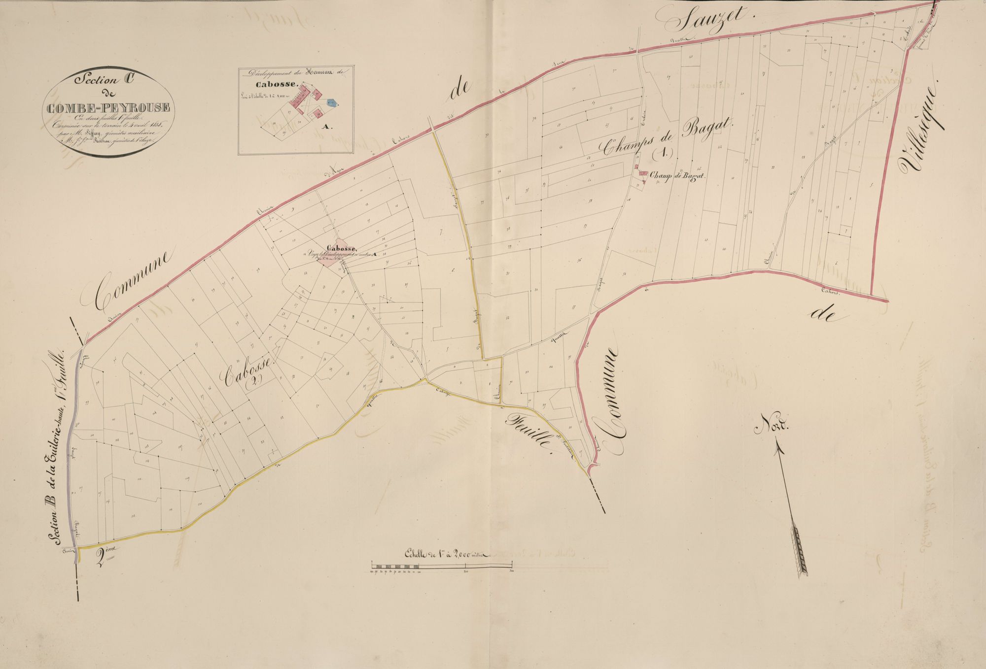section C de Combe-Peyrouse, 1ère feuille