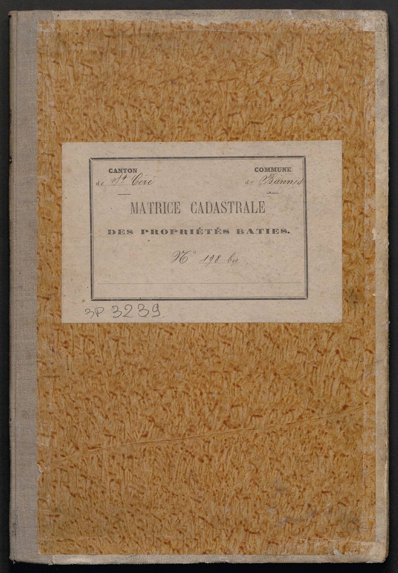 Cases 1-139. Augmentations et diminutions (1882-1908)