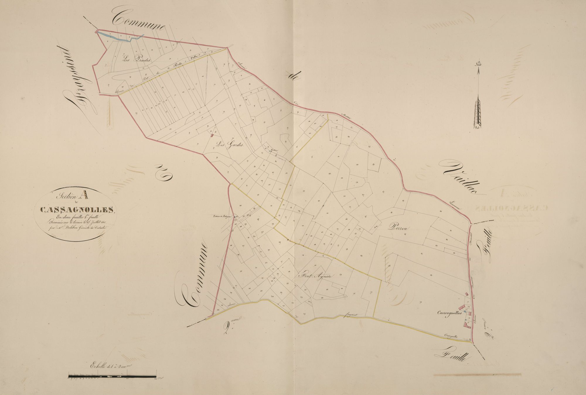 section A de Cassagnolles, 1ère feuille
